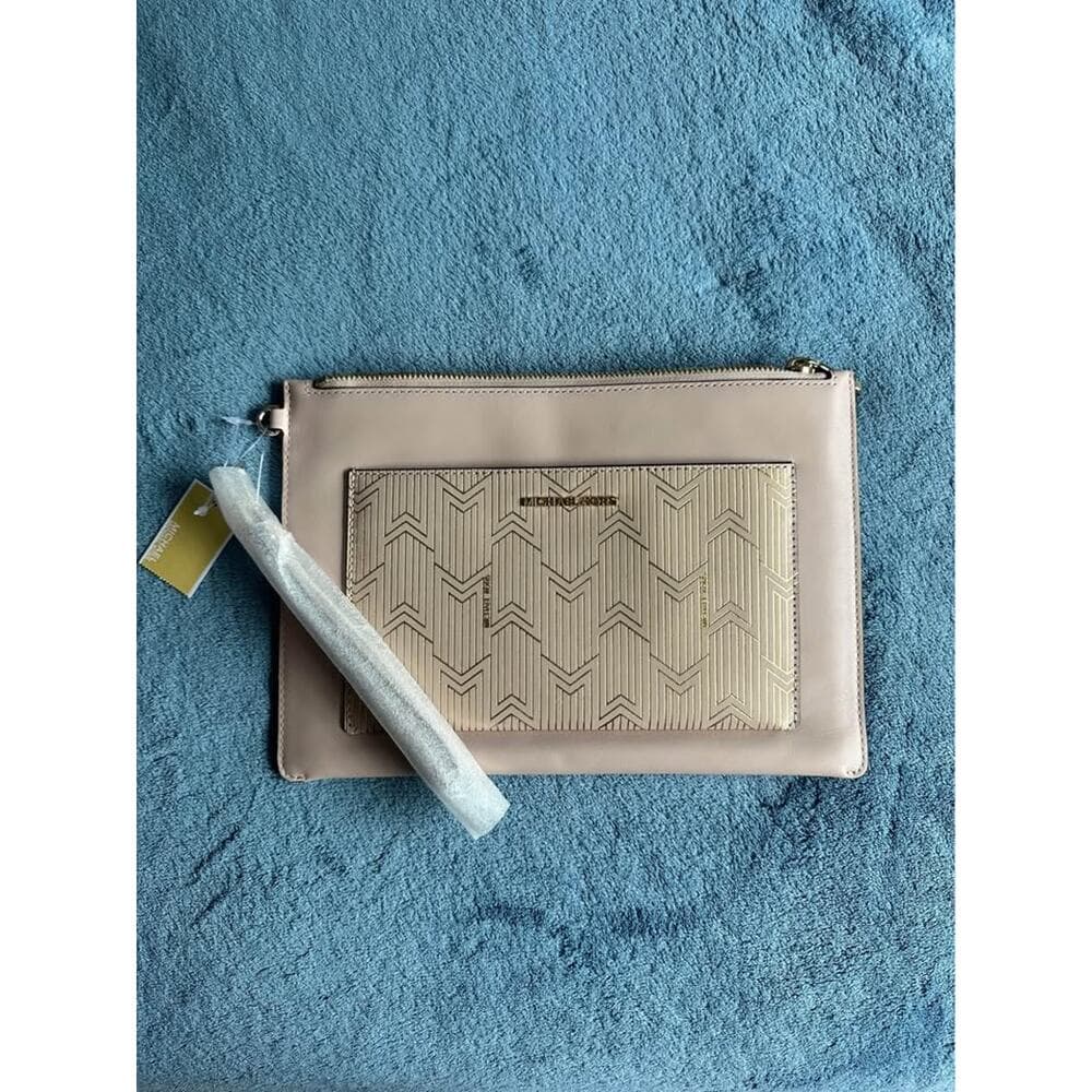 NWT Michael Kors Leather Clutch - Thumbnail 5