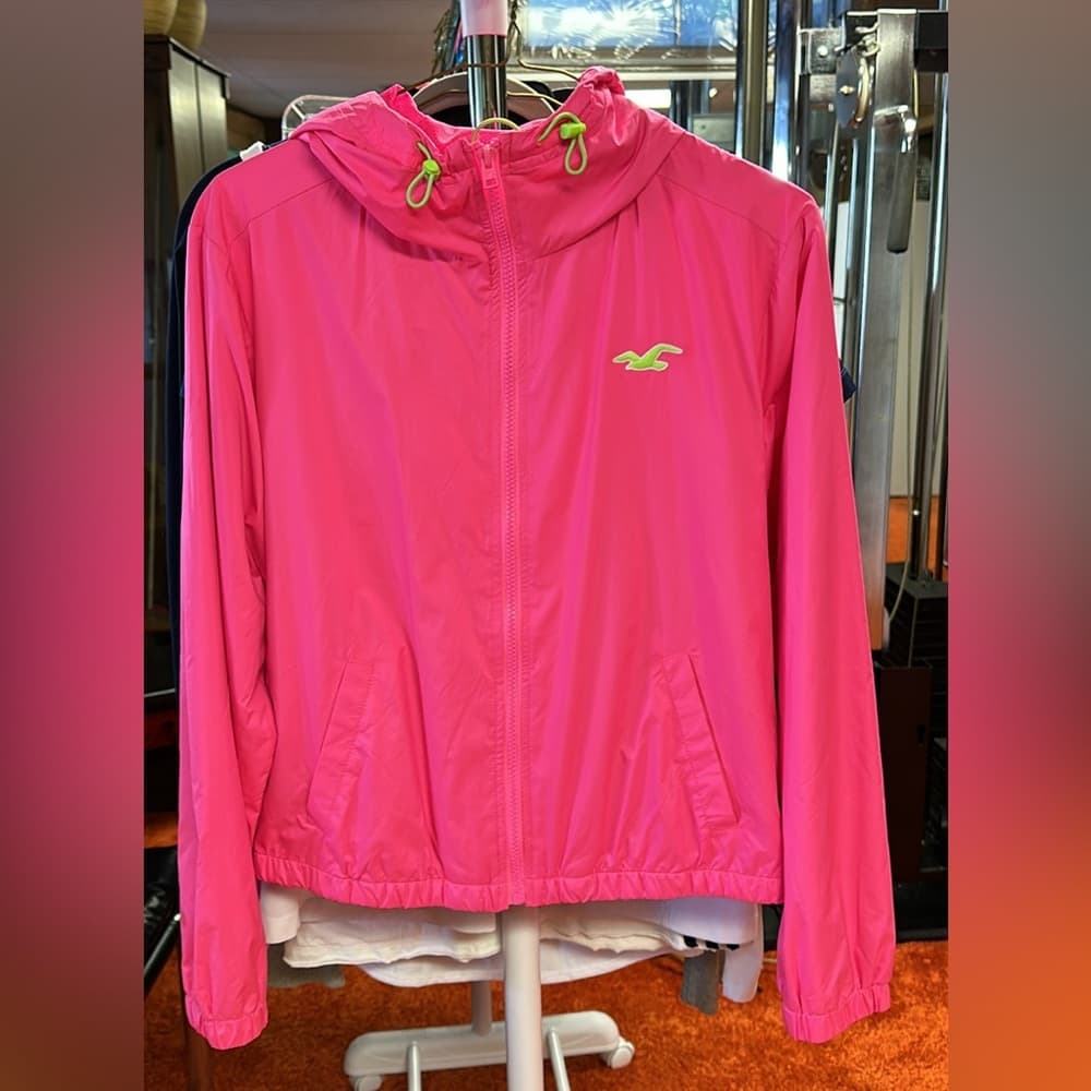 NWT Pink Hollister Windbreaker Jacket - Medium - Thumbnail 3