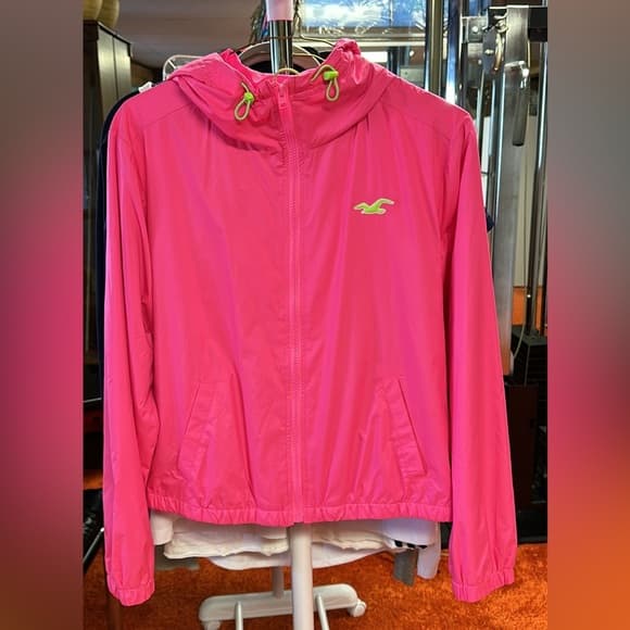 NWT Pink Hollister Windbreaker Jacket - Medium - Thumbnail 4