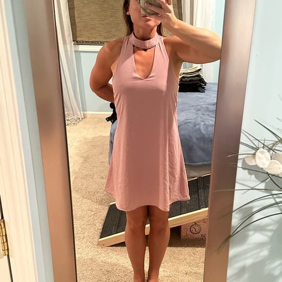 New Lulu's Pink Shift Dress - Thumbnail 5