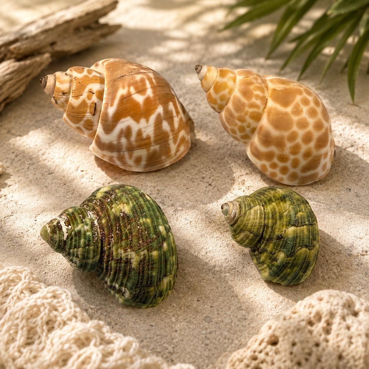 Sea Shell Mix – 1 lb Lot of Natural Scallop, Conch & Turbo Shells for Crafting and Decor - Thumbnail 5
