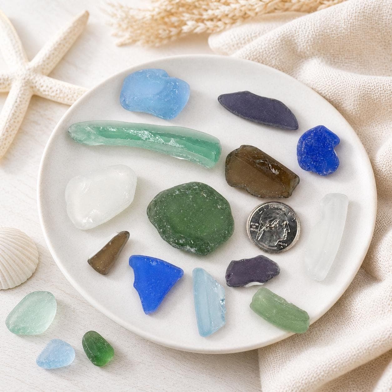 3 lb Pastel Sea Glass Lot for Crafts and Decor – Beach‑Tumbled Glass in White, Seafoam, Purple, Blue & Green - Thumbnail 2