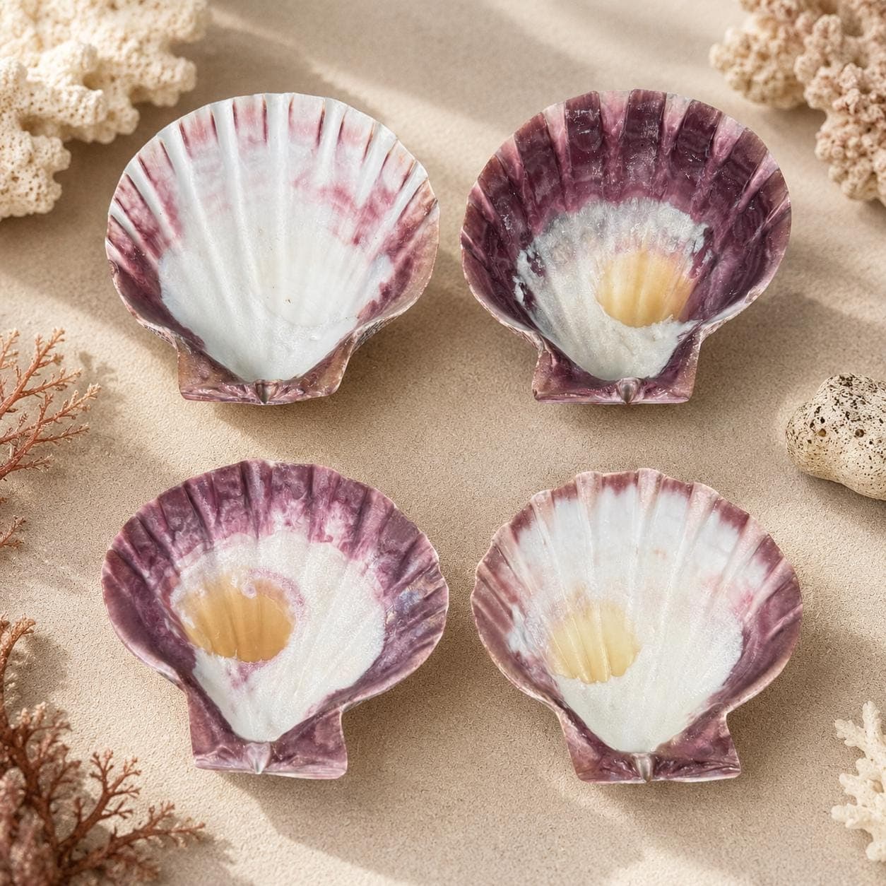 Real Purple Lion’s Paw Shell – 5–6" Natural Seashell for Crafts & Coastal Decor - Thumbnail 5