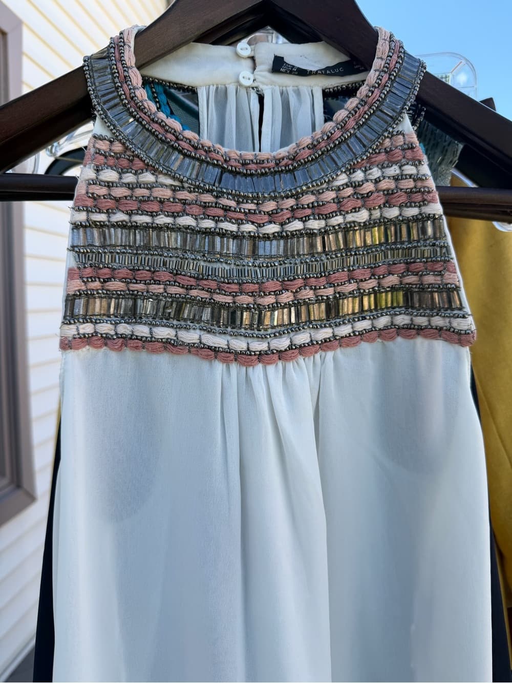 Elegant Hand-Beaded Statement Top
