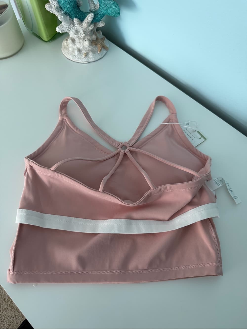 NWT Ballet Slipper Pink Strappy Crop Top - Thumbnail 2