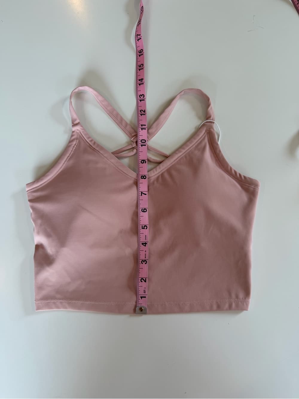 NWT Ballet Slipper Pink Strappy Crop Top - Thumbnail 6