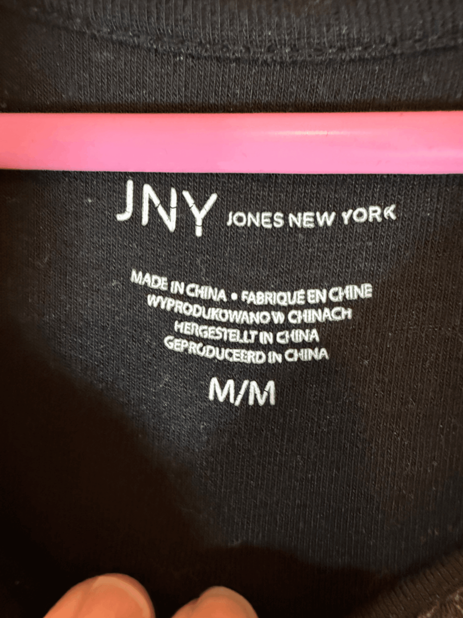 JNY Black Long Sleeve Top Size M - Thumbnail 3