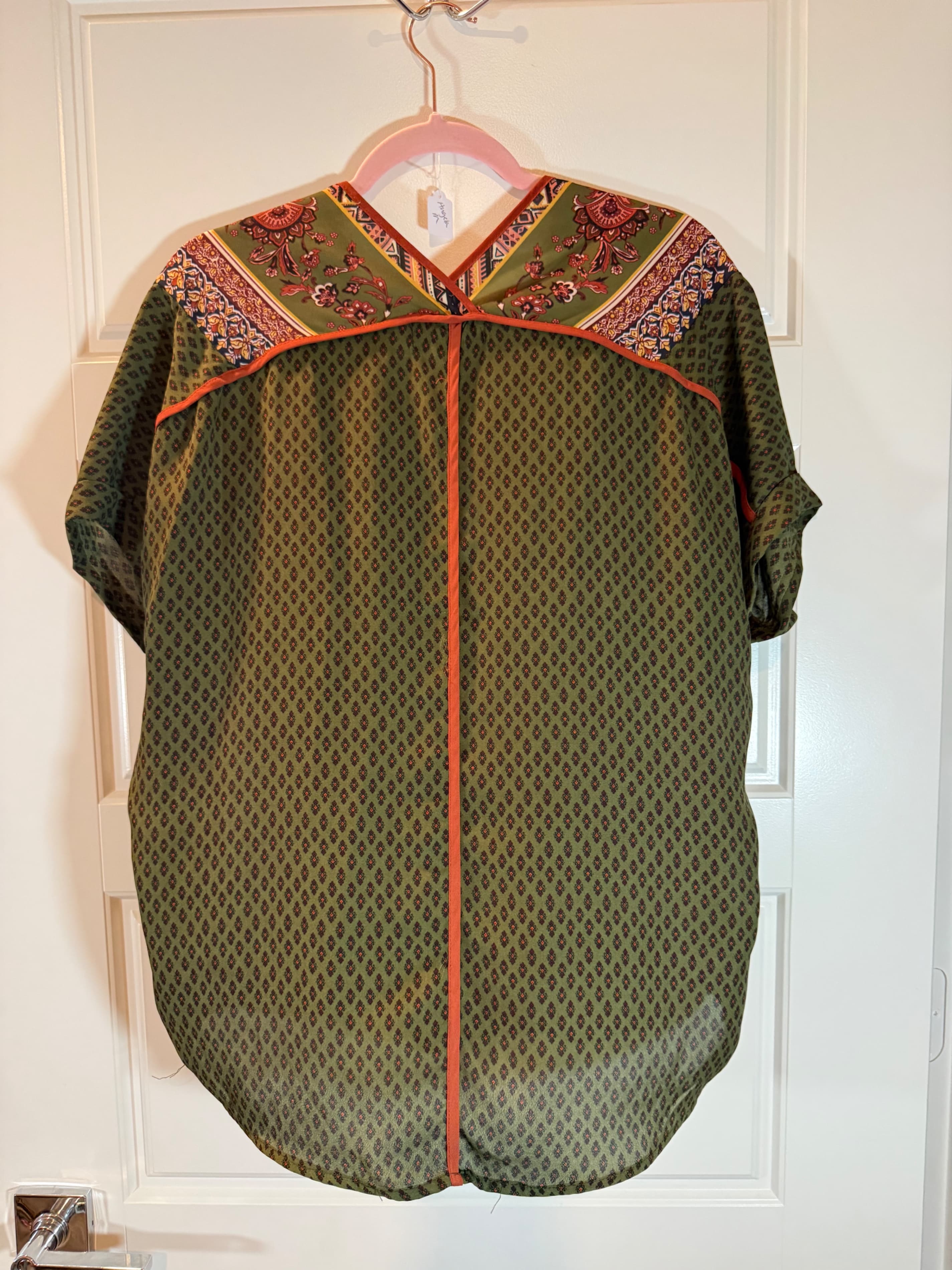 Living Doll Women's Boho Print Top Size M - Thumbnail 2