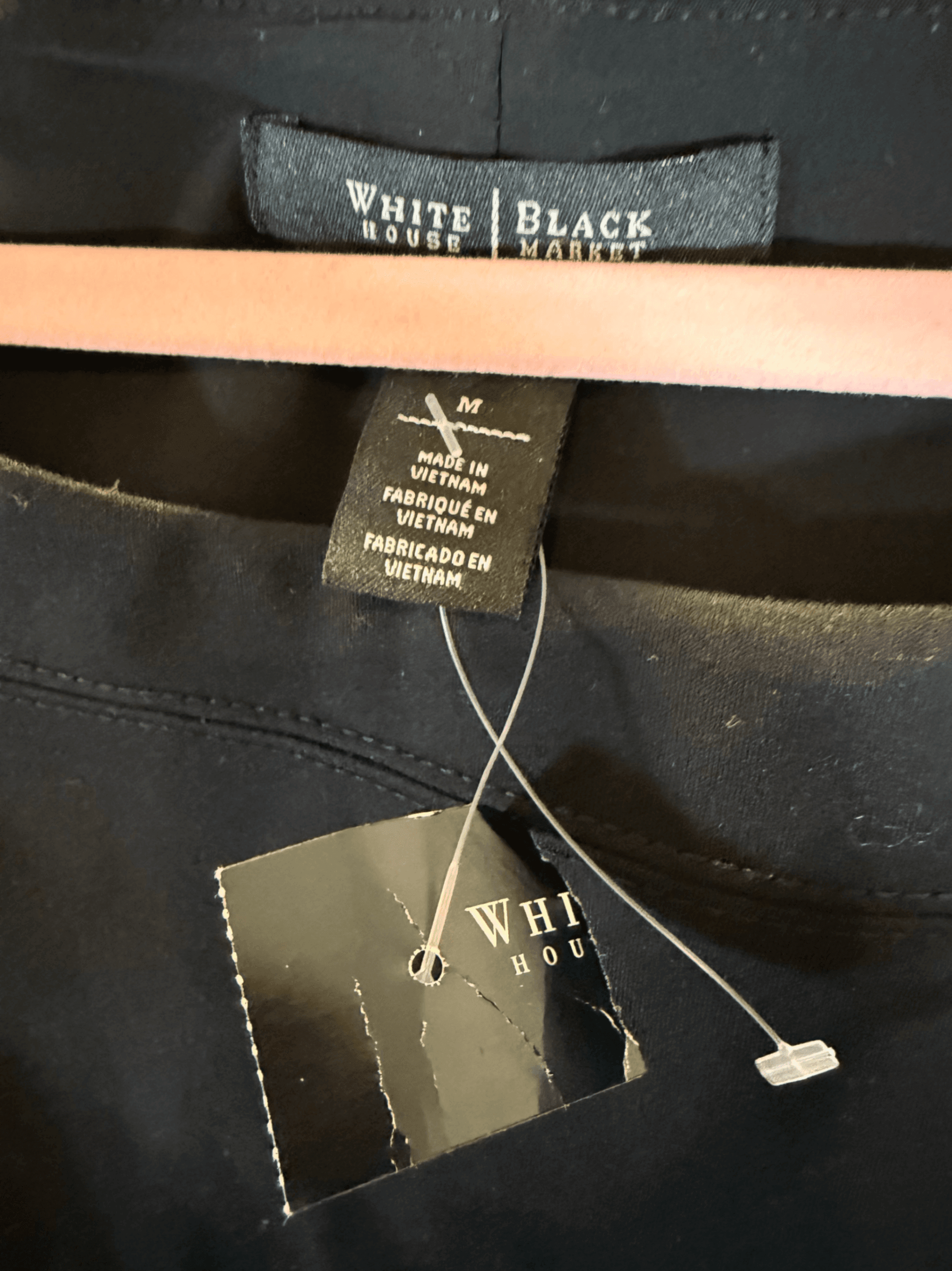 NWT White House /Black Market Black Sheath Dress with Buckle Detail Size M - Thumbnail 3