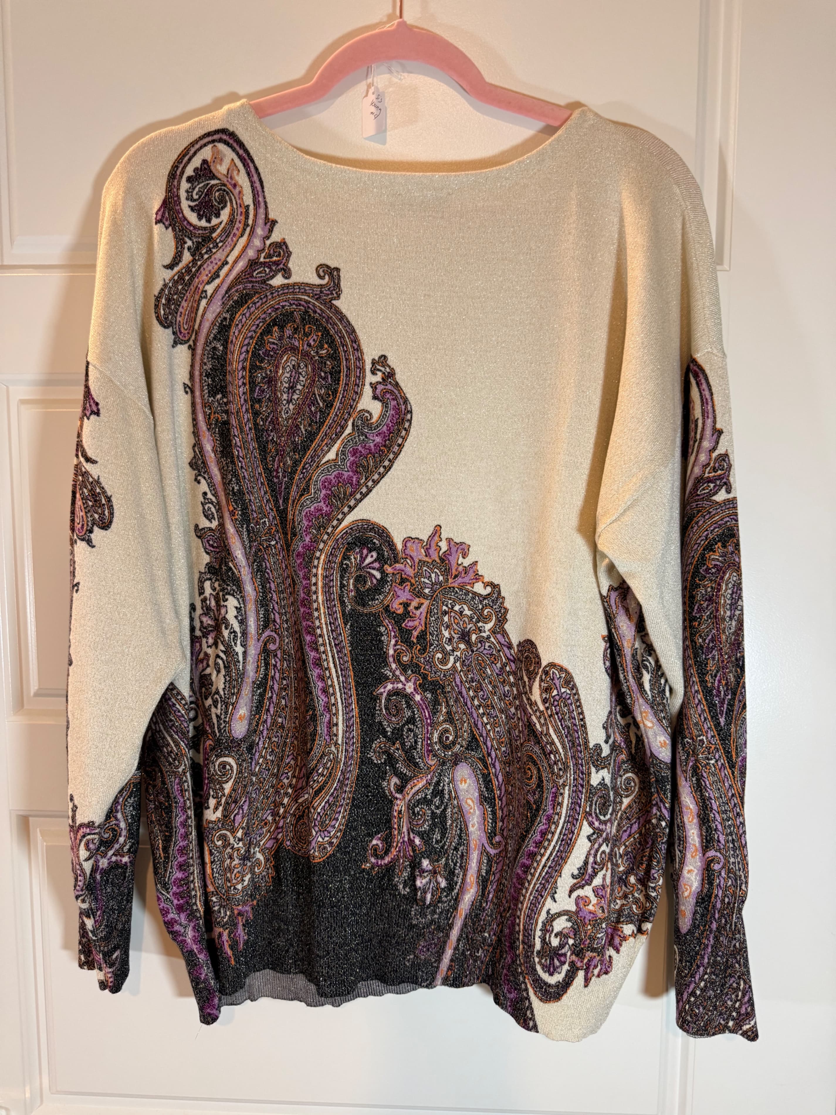 Chicos  Paisley Knit Sweater with Bold Pattern - Thumbnail 2