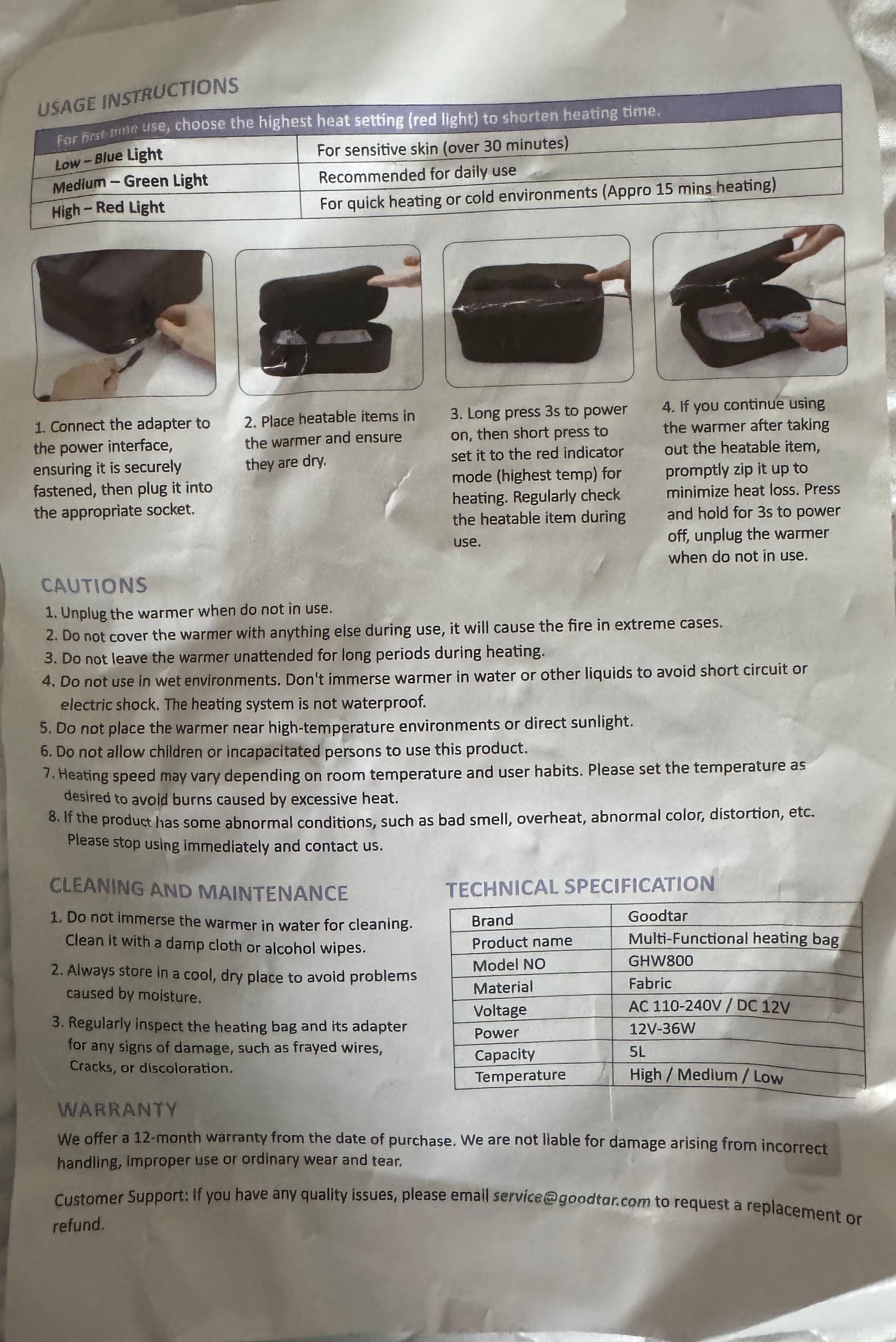 Black Heated Lunch Bag with Power Button - Thumbnail 9
