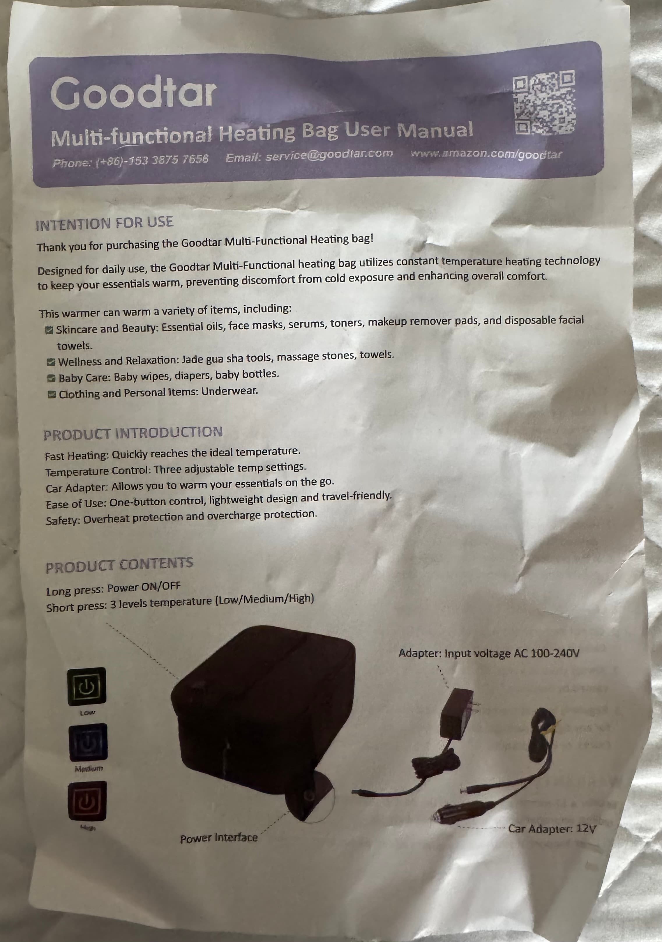 Black Heated Lunch Bag with Power Button - Thumbnail 8