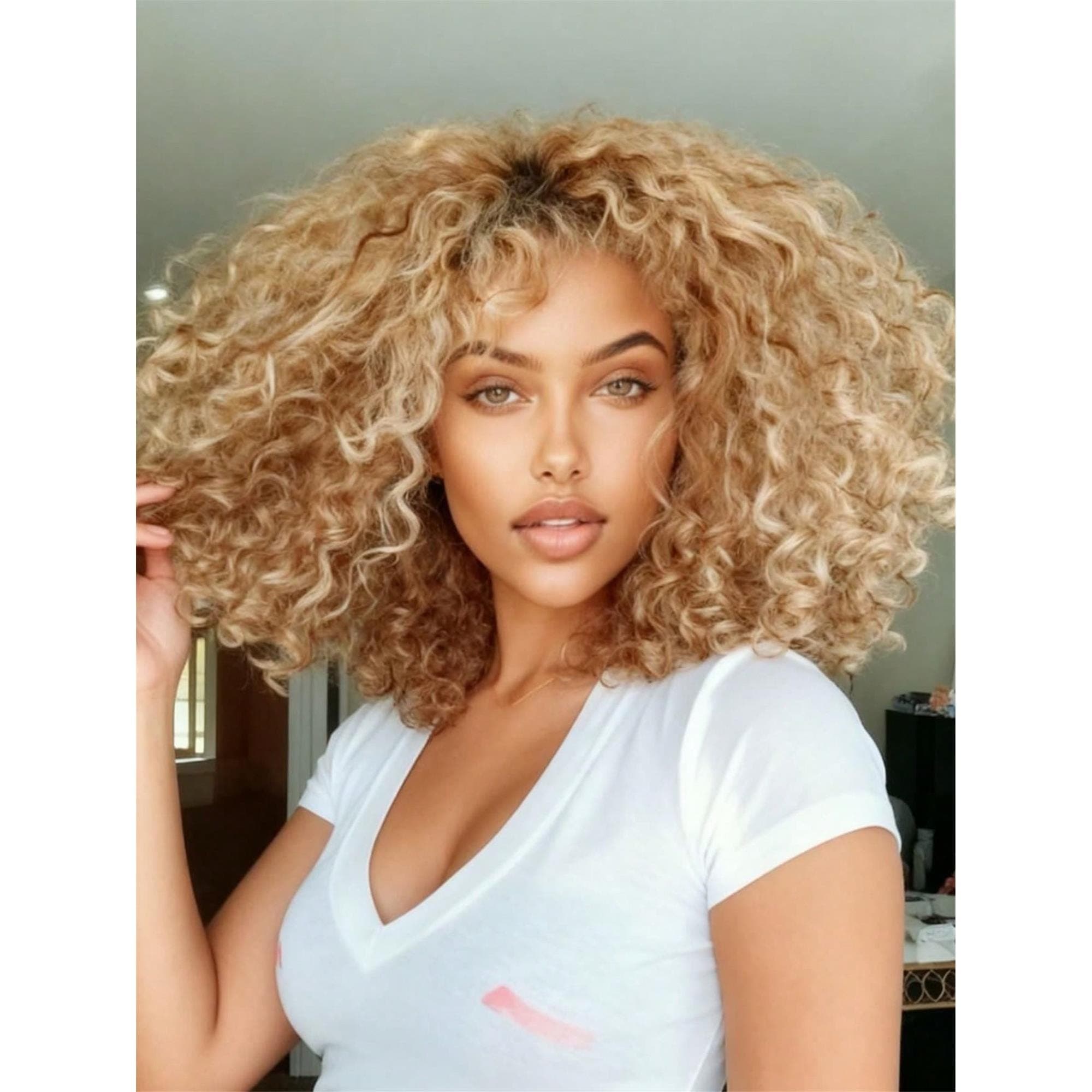 180 Density Ombre Brown Roots Ash Blonde Bob Deep Wave Lace Front Wigs Human Hair Pre Plucked Glueless Natural Hairline Brazilian - Thumbnail 3