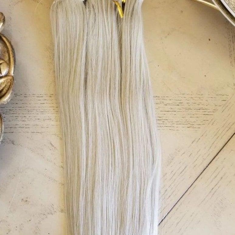White Blonde Full Head Clip in Extension - Thumbnail 2
