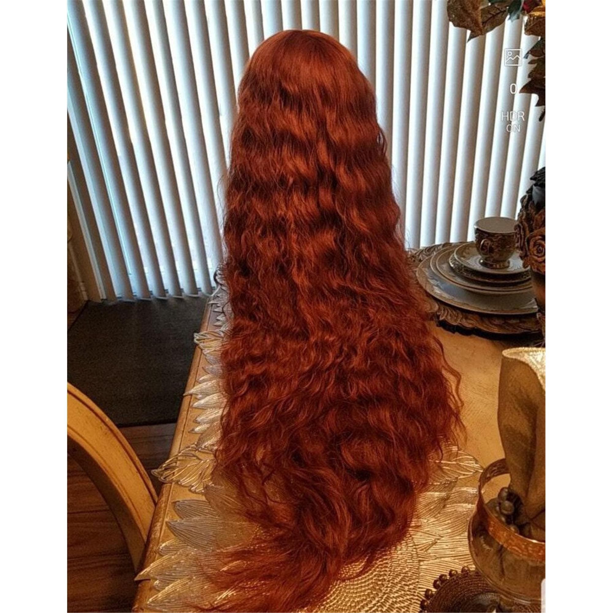 Copper Wavy Beauty Lace Front Wig 40-42 inches!! - Thumbnail 2