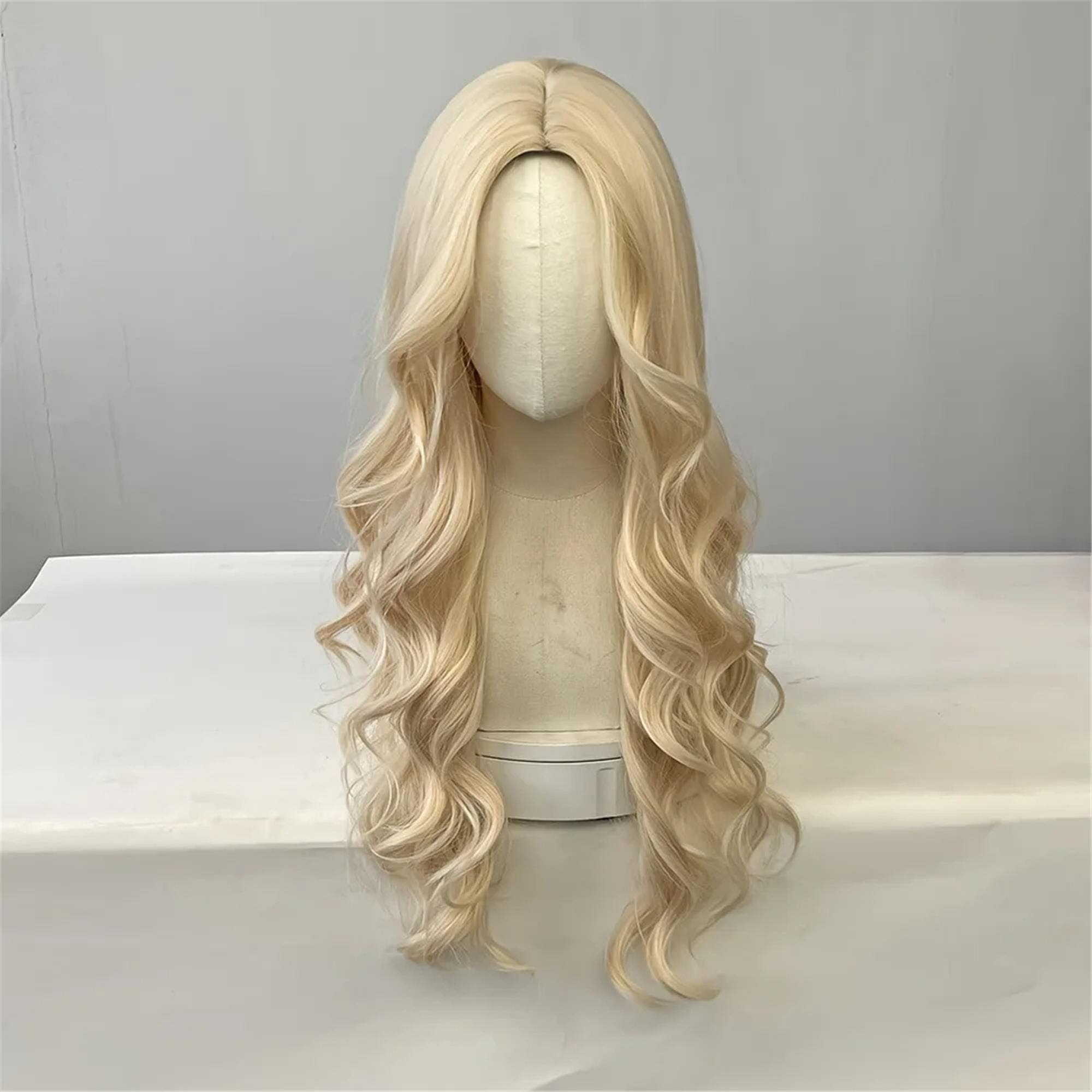 Golden Blonde Curly Wavy Full Wig!! - Thumbnail 3
