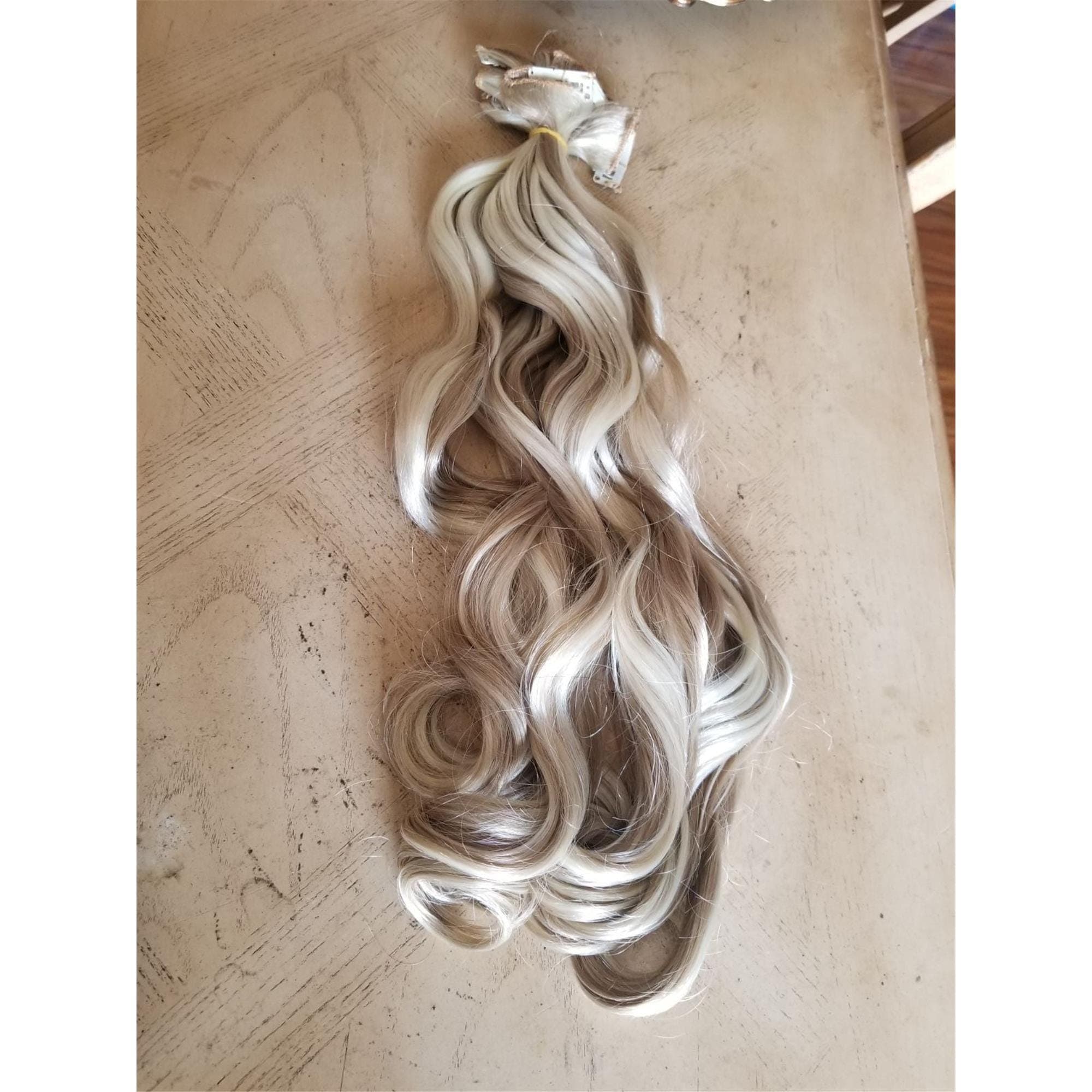 Blonde Mixed Full Head Clip In Extension - Thumbnail 4