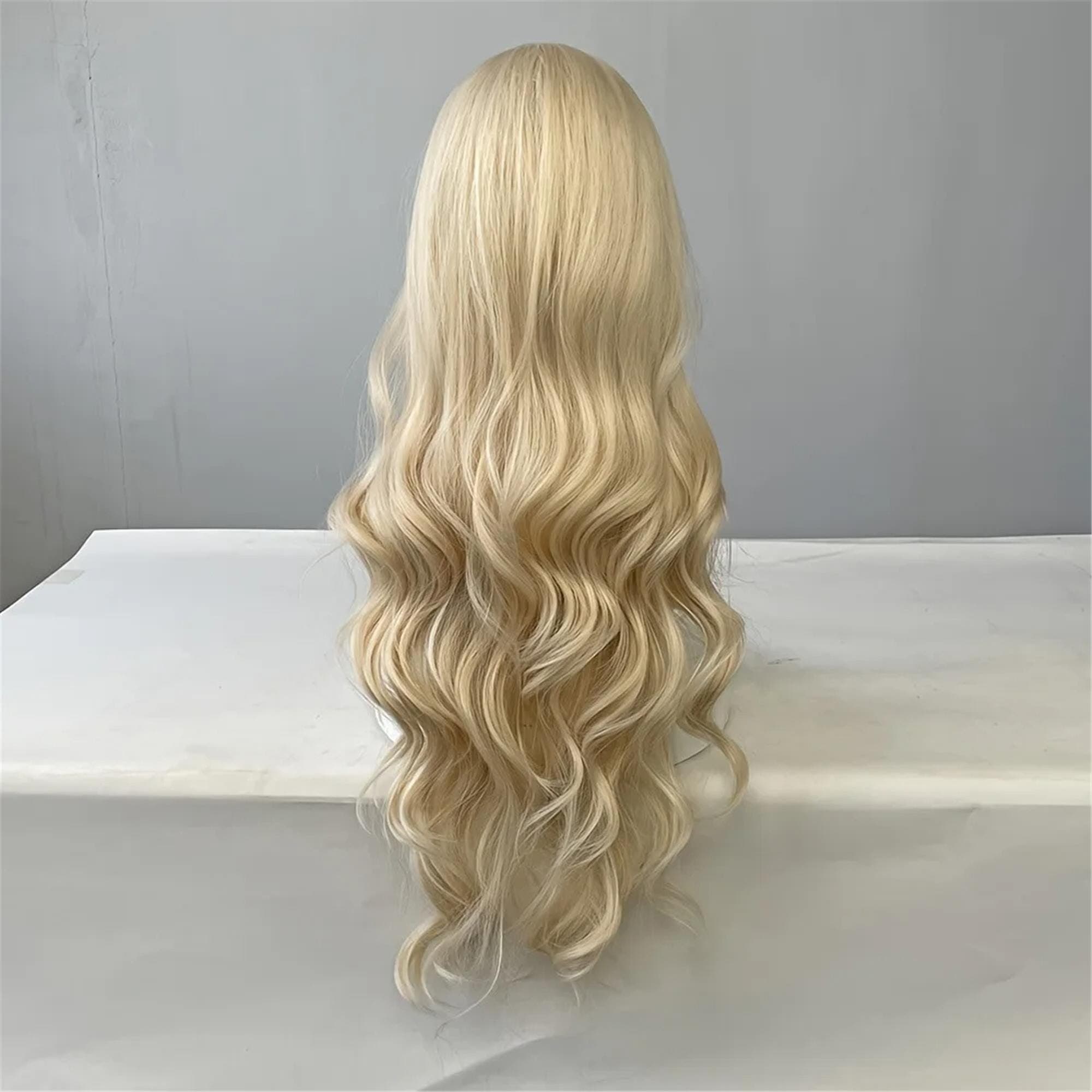 Golden Blonde Curly Wavy Full Wig!! - Thumbnail 2