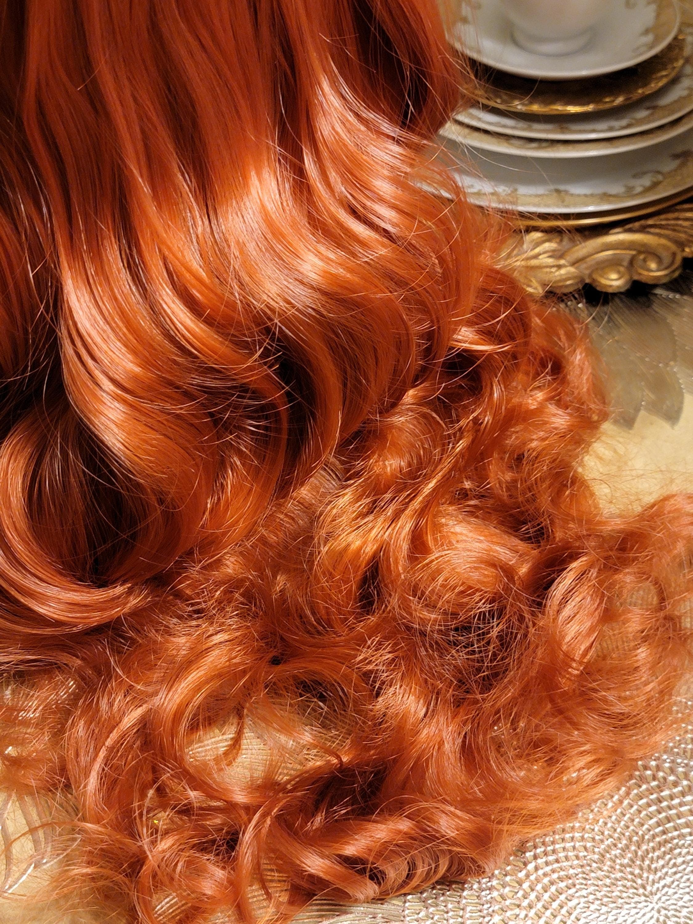 Copper Red Beauty Wavy Lace Front Wig Goddess Beauty Wig Auburn - Thumbnail 9