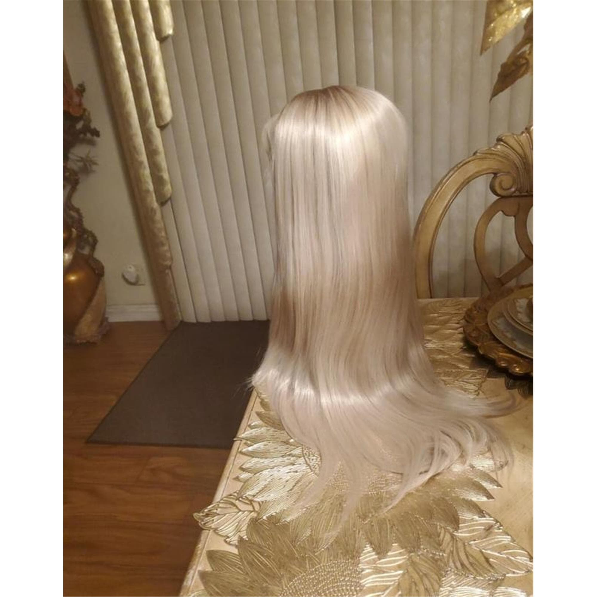 22” PLATINUM ash blonde ombre straight lace front wig *NEW* - Thumbnail 9