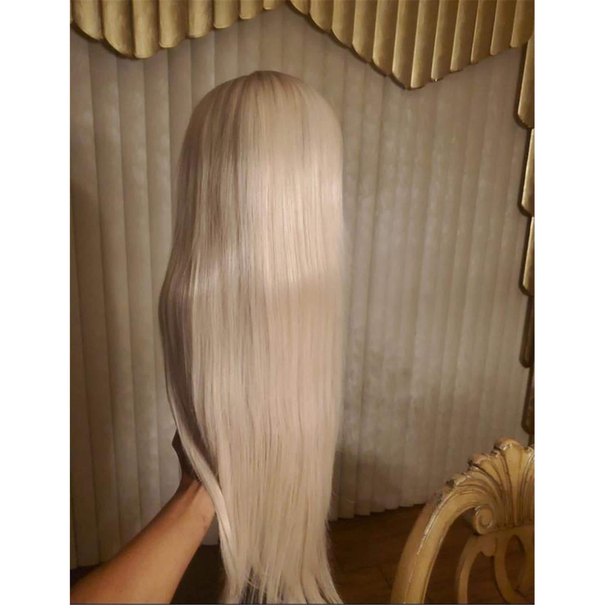 22” PLATINUM ash blonde ombre straight lace front wig *NEW* - Thumbnail 7