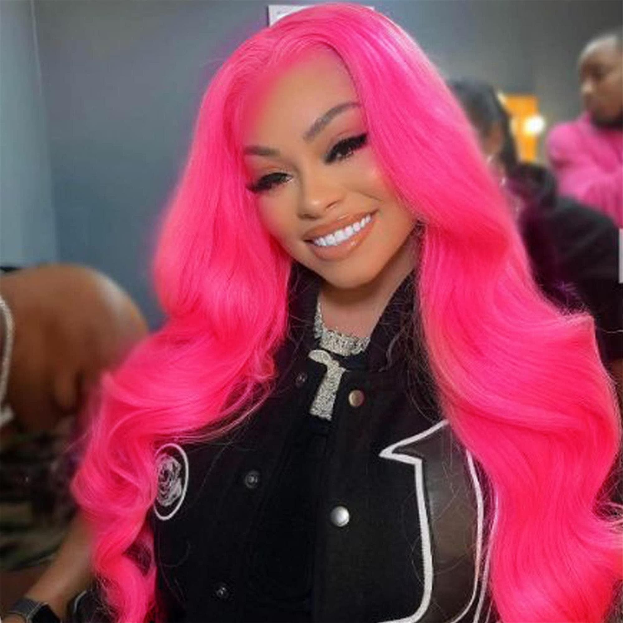 Wavy Hot Pink Beauty Wavy Lace Front Wig - Thumbnail 13