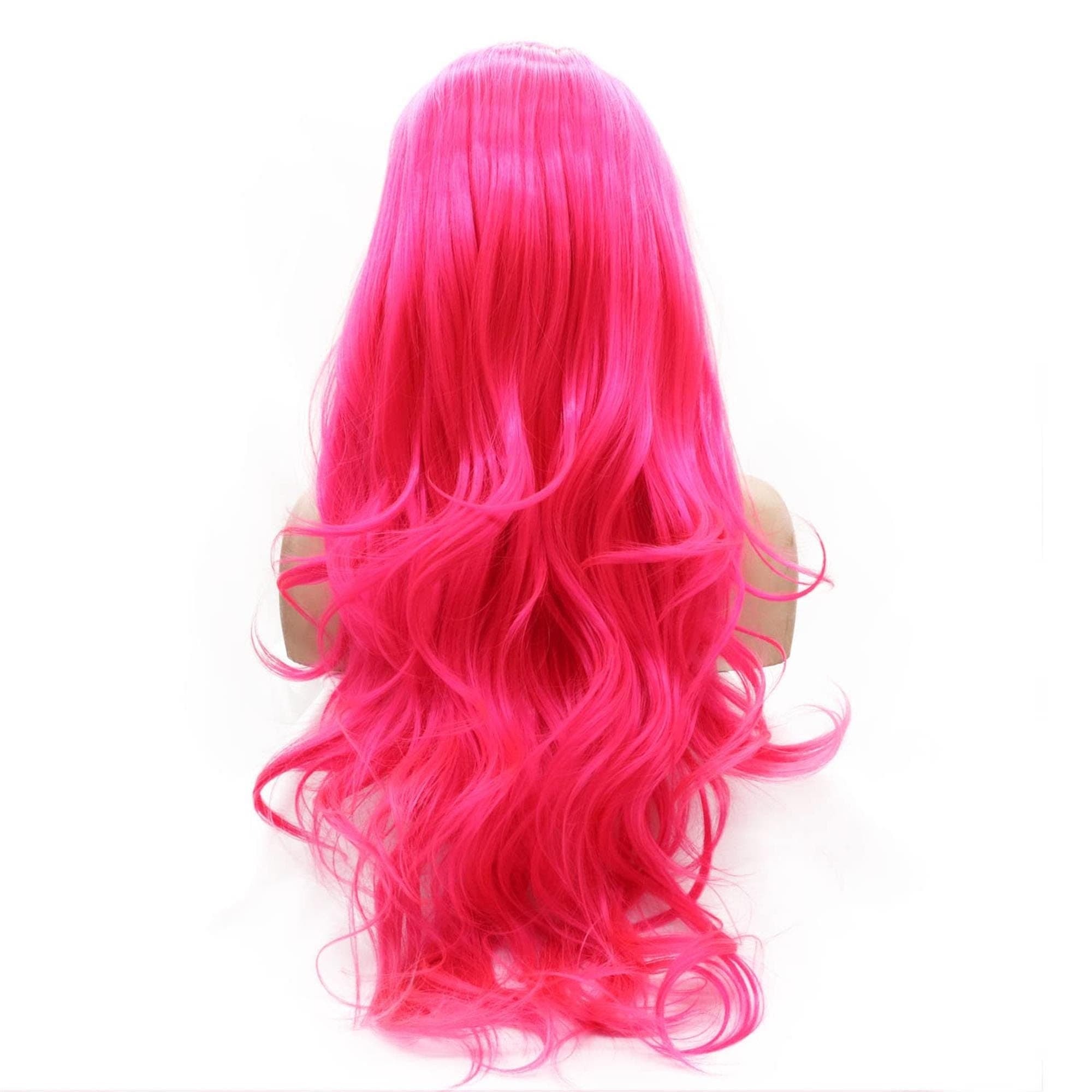 Wavy Hot Pink Beauty Wavy Lace Front Wig - Thumbnail 16