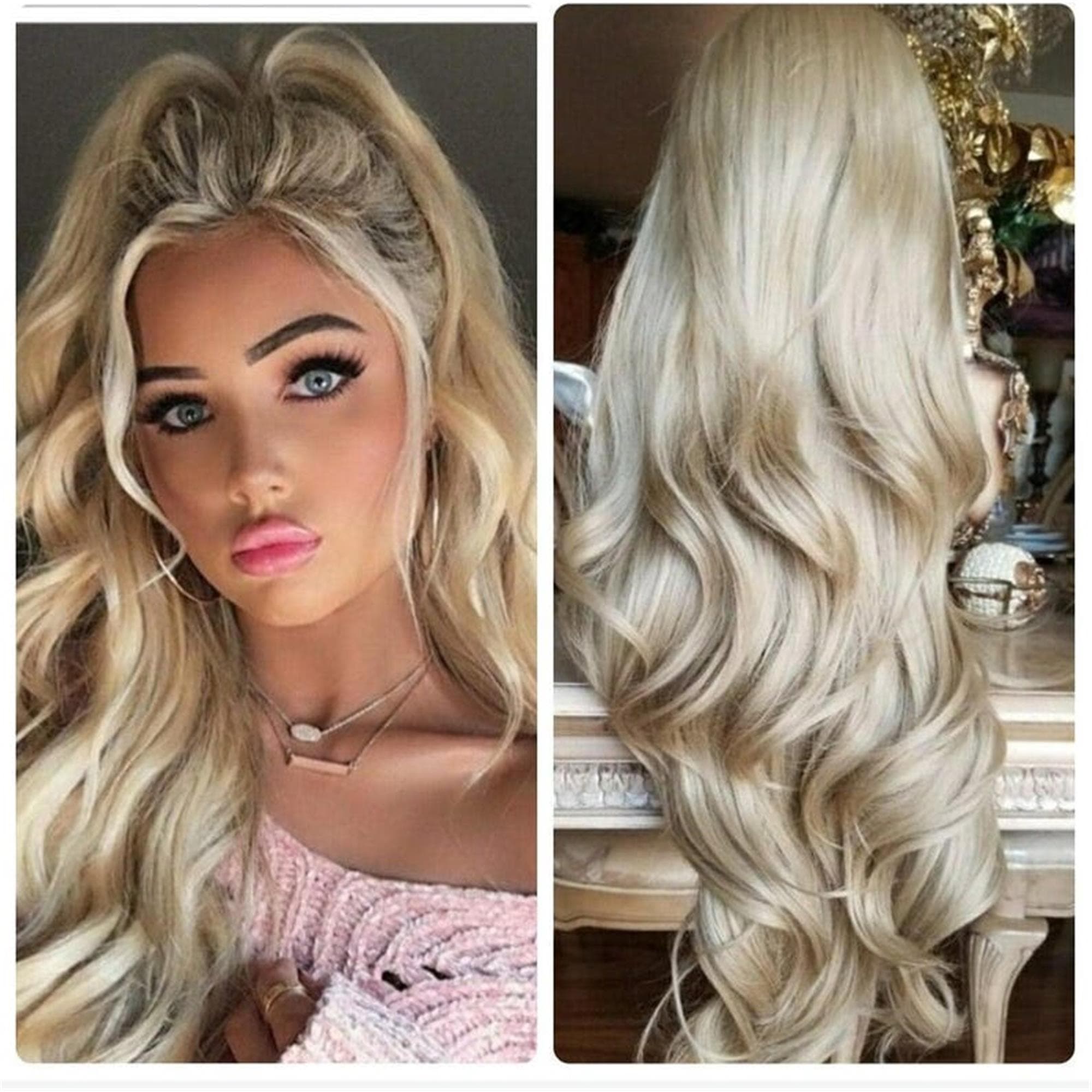 Ash Blonde Beauty Lace Front Wig - Thumbnail 10