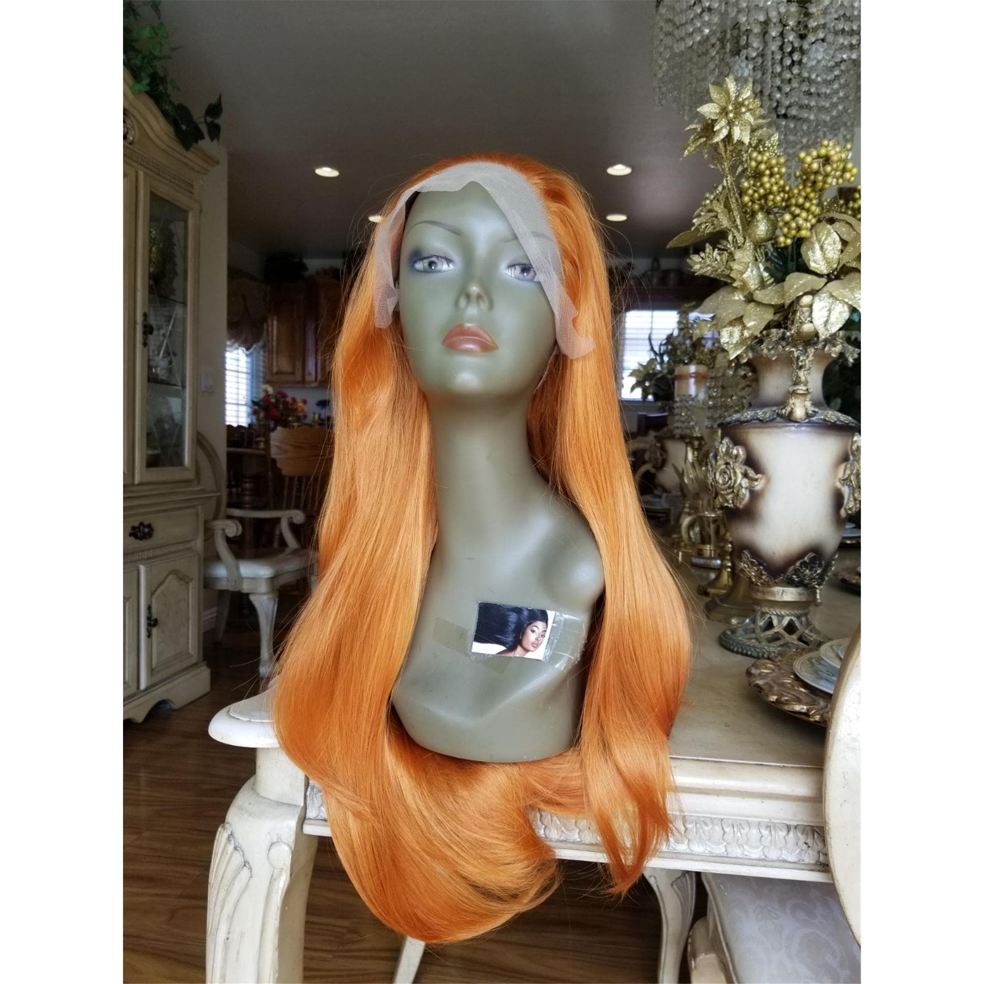 Orange Copper Loose Wave Lace Front Wig - Thumbnail 5