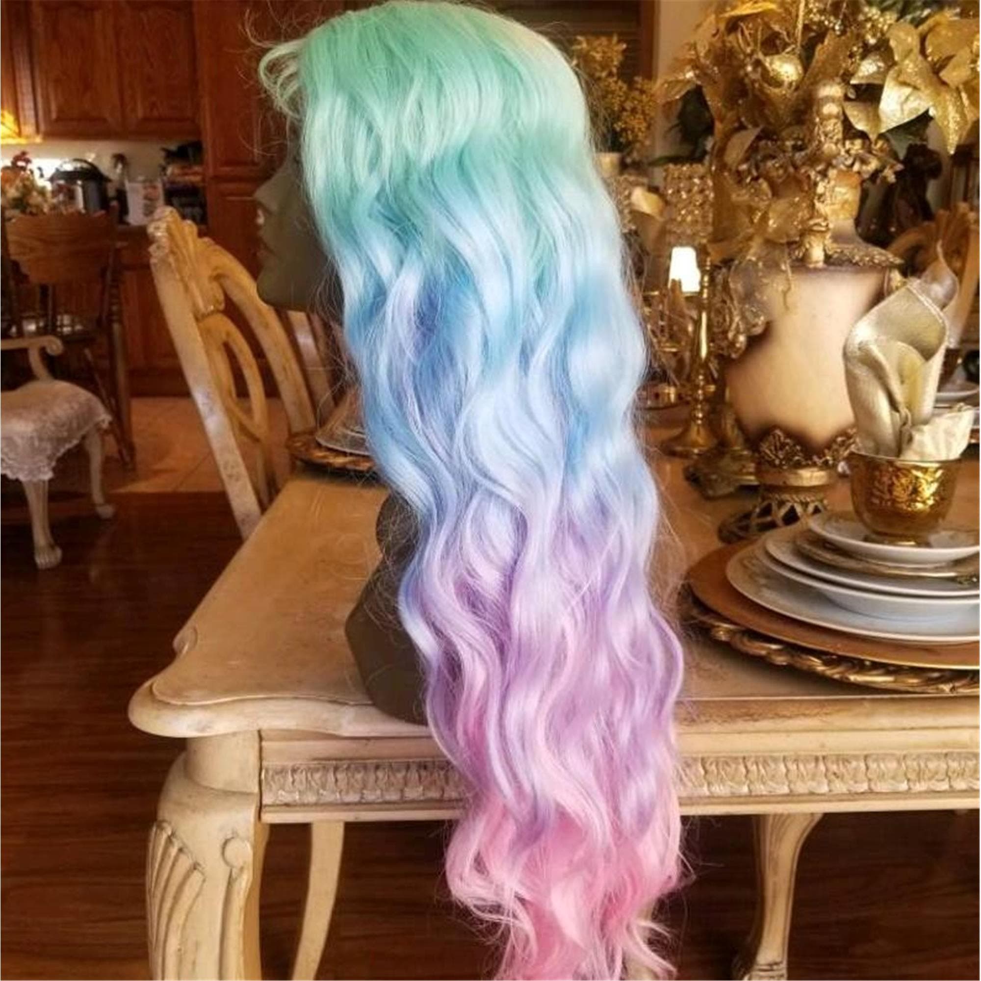 Rainbow Exotic Beauty Lace Front Wig - Thumbnail 8