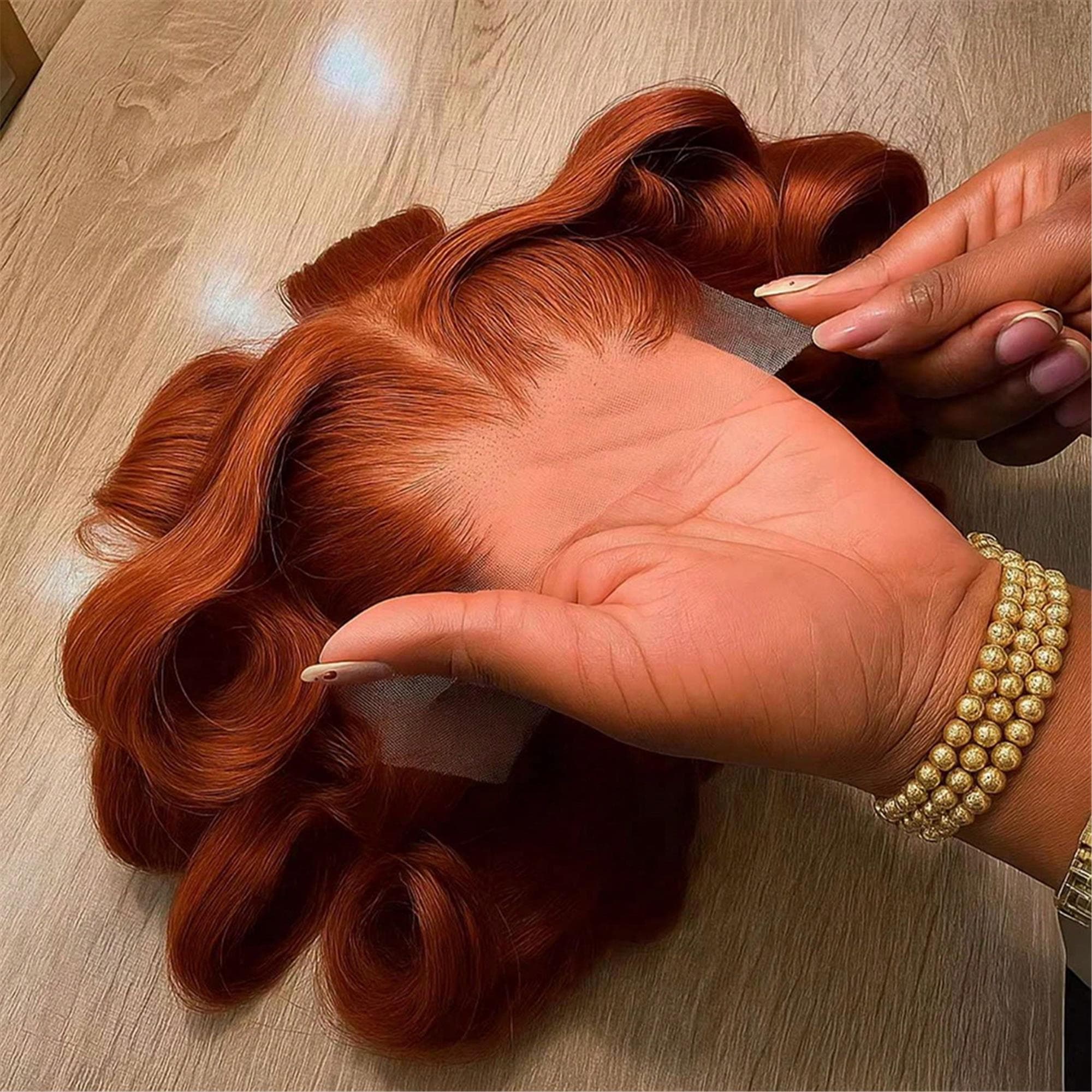 Dark Copper Beauty Lace Front Wig - Thumbnail 5