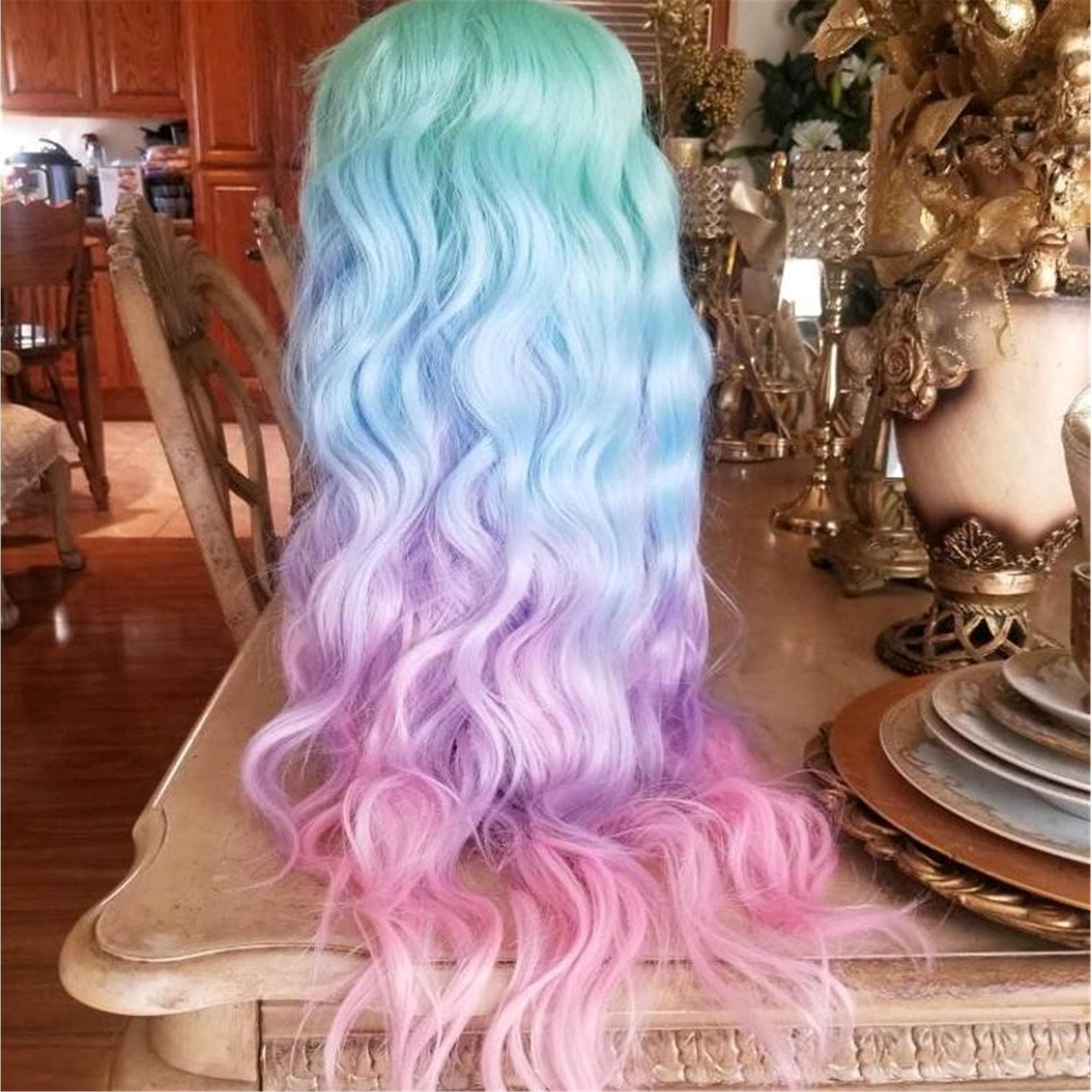 Rainbow Exotic Beauty Lace Front Wig - Thumbnail 7