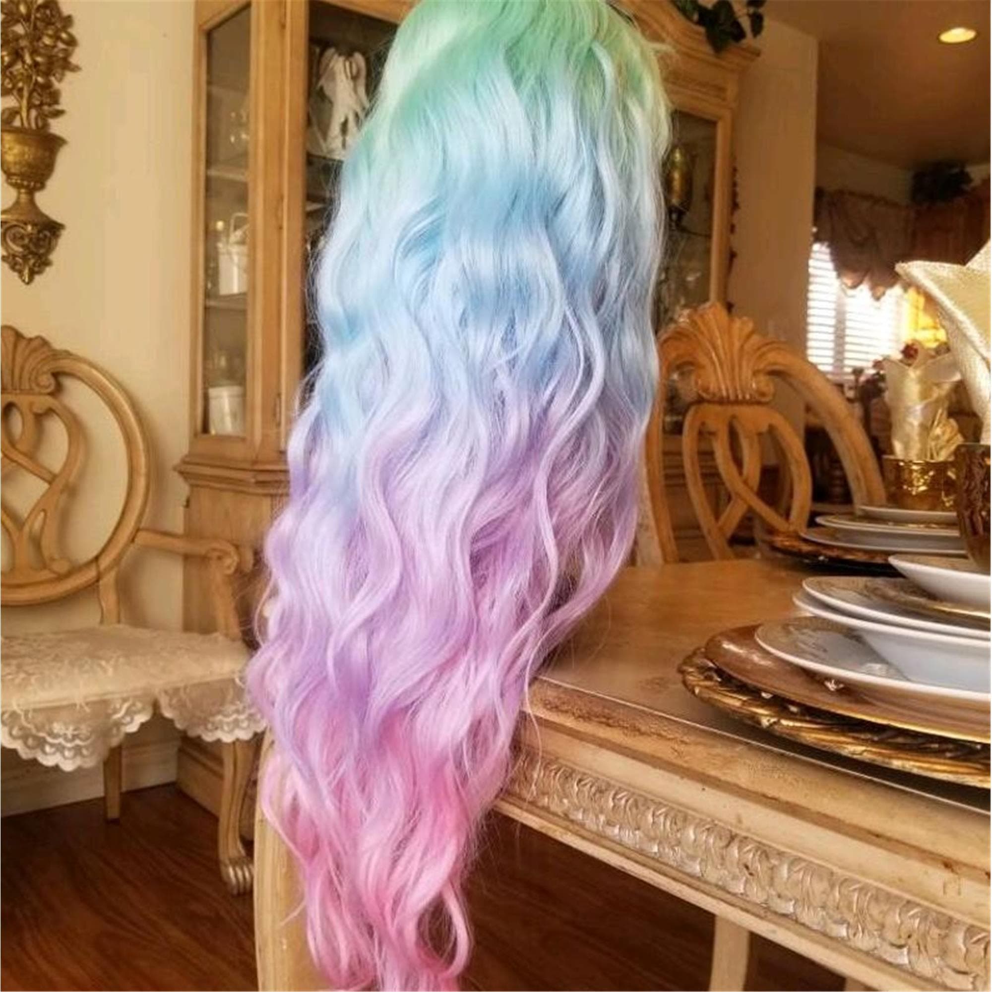 Rainbow Exotic Beauty Lace Front Wig - Thumbnail 6