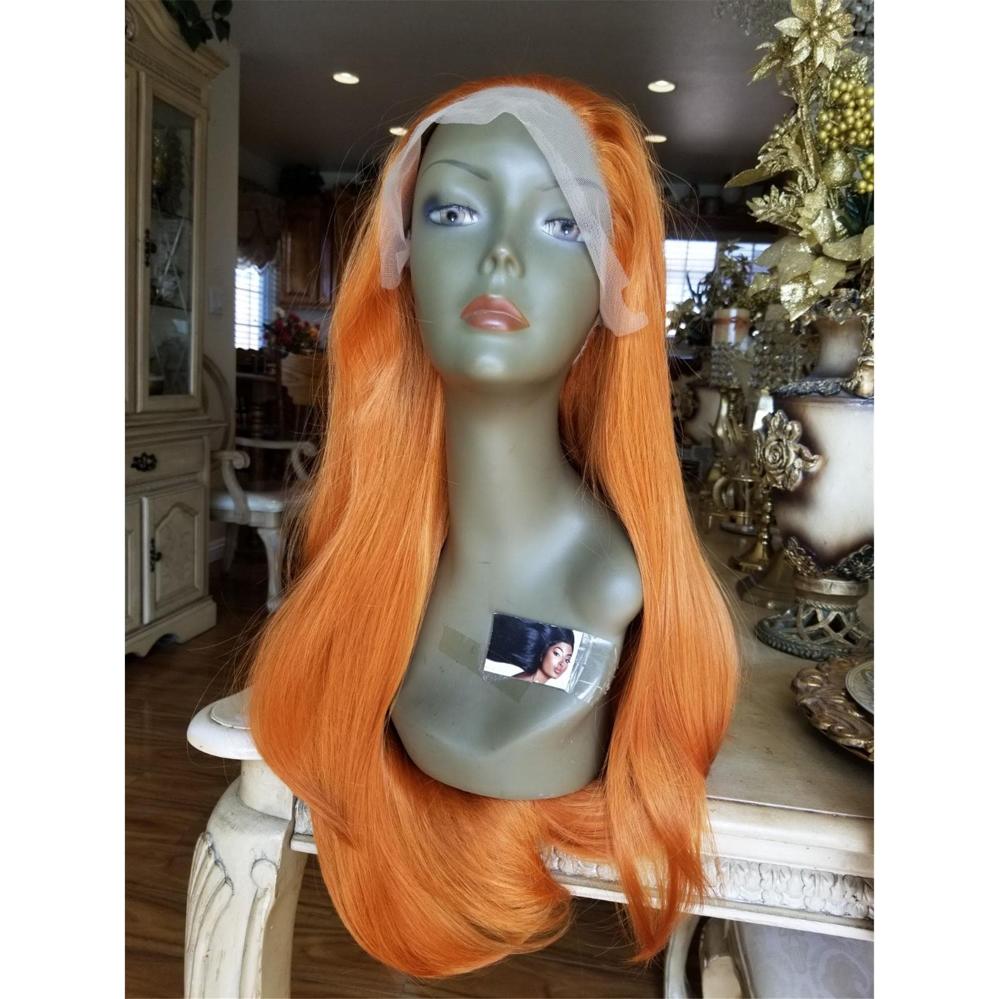 Orange Copper Loose Wave Lace Front Wig - Thumbnail 7