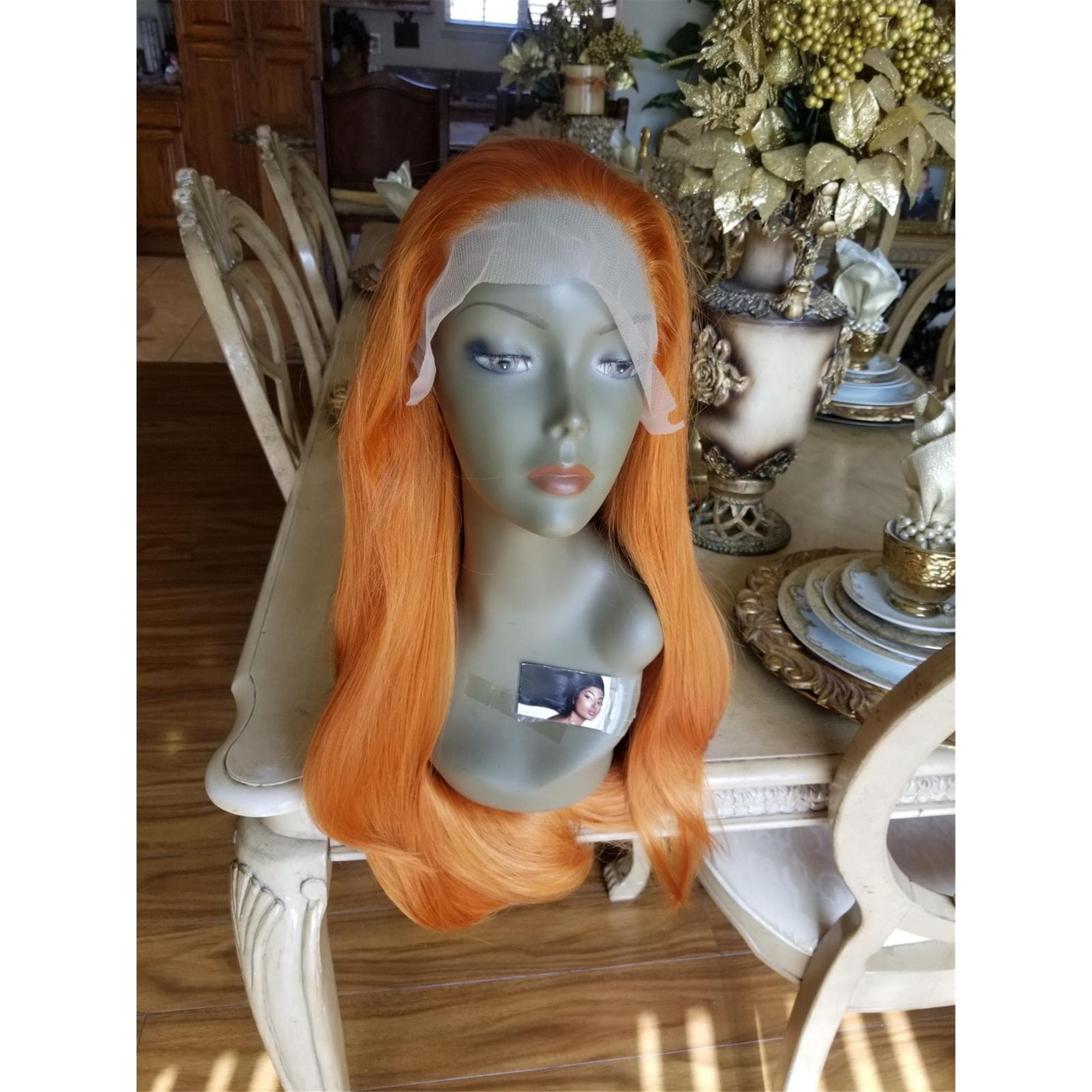 Orange Copper Loose Wave Lace Front Wig - Thumbnail 4