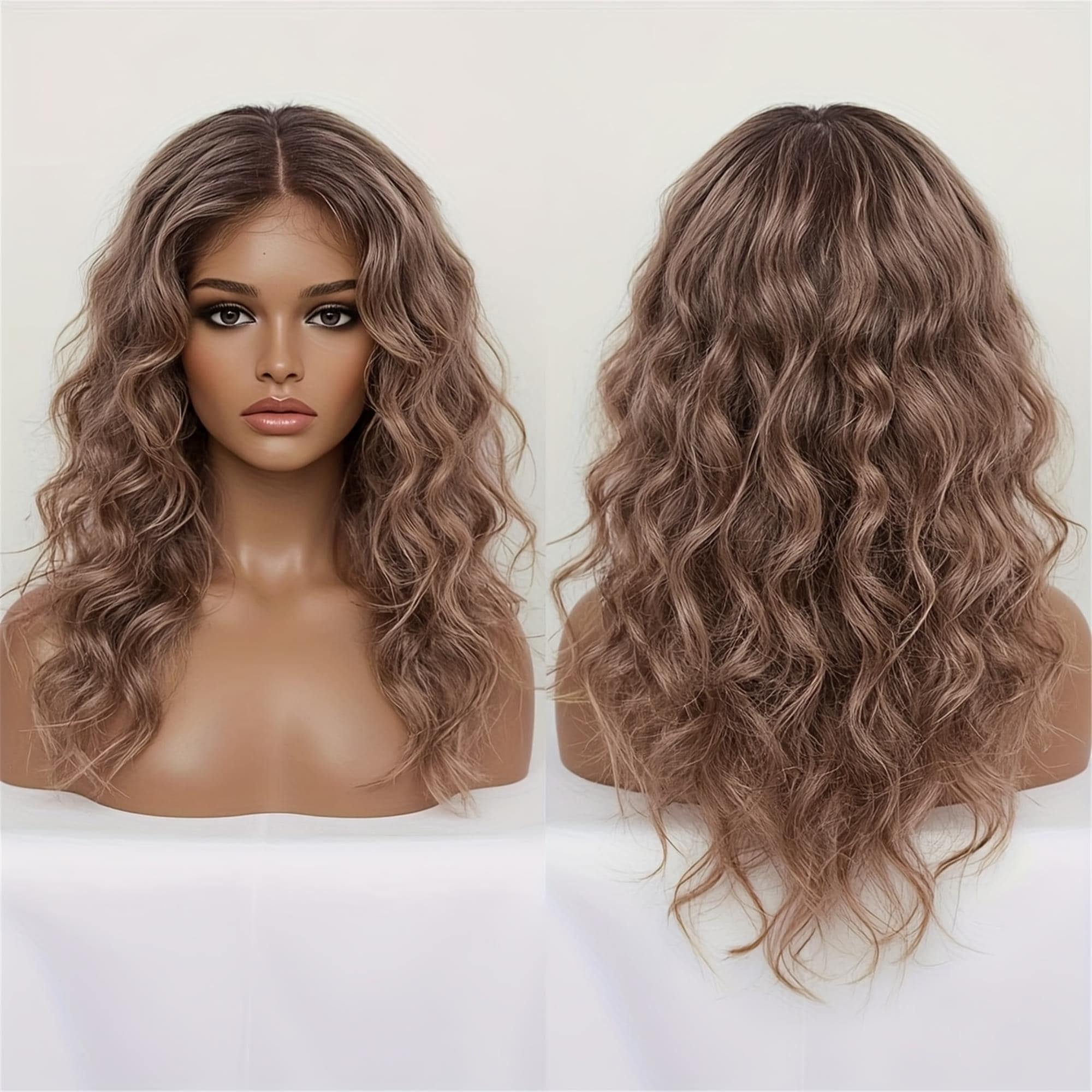 Curly Hair Wig with an Aesthetic Appeal Featuring an Ombre Honey Blonde Lace Front Design Suitable fir everyday use