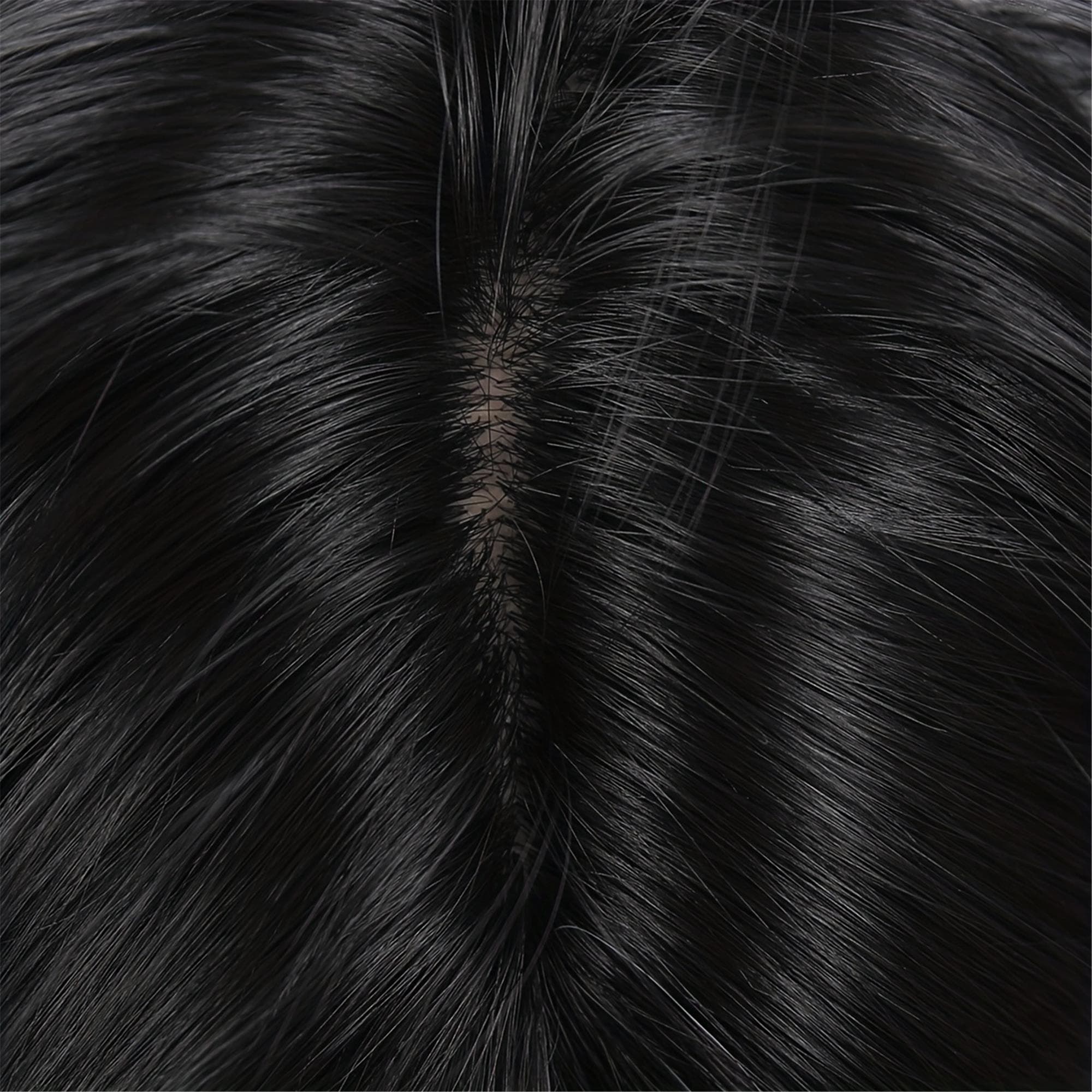26-Inch Elegant Black Wig with White Highlights Beginner-Friendly Suitable for Everyday Wear And - Thumbnail 6