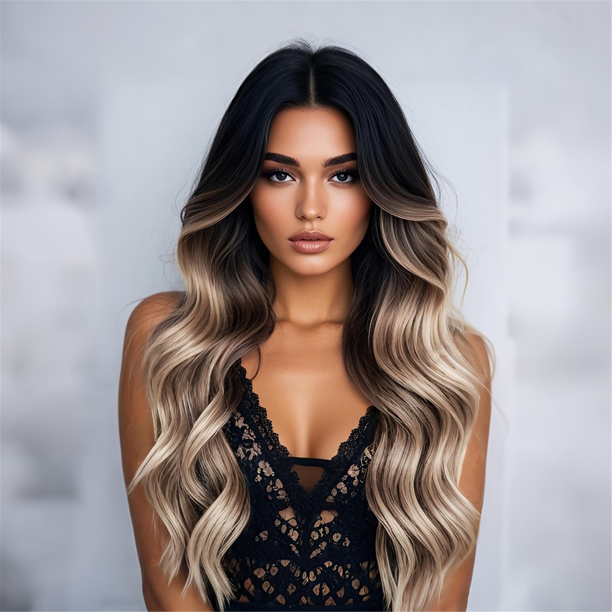 Wavy Brown Dark Blonde Voluminous Wig Perfect for Everyday Use!!
