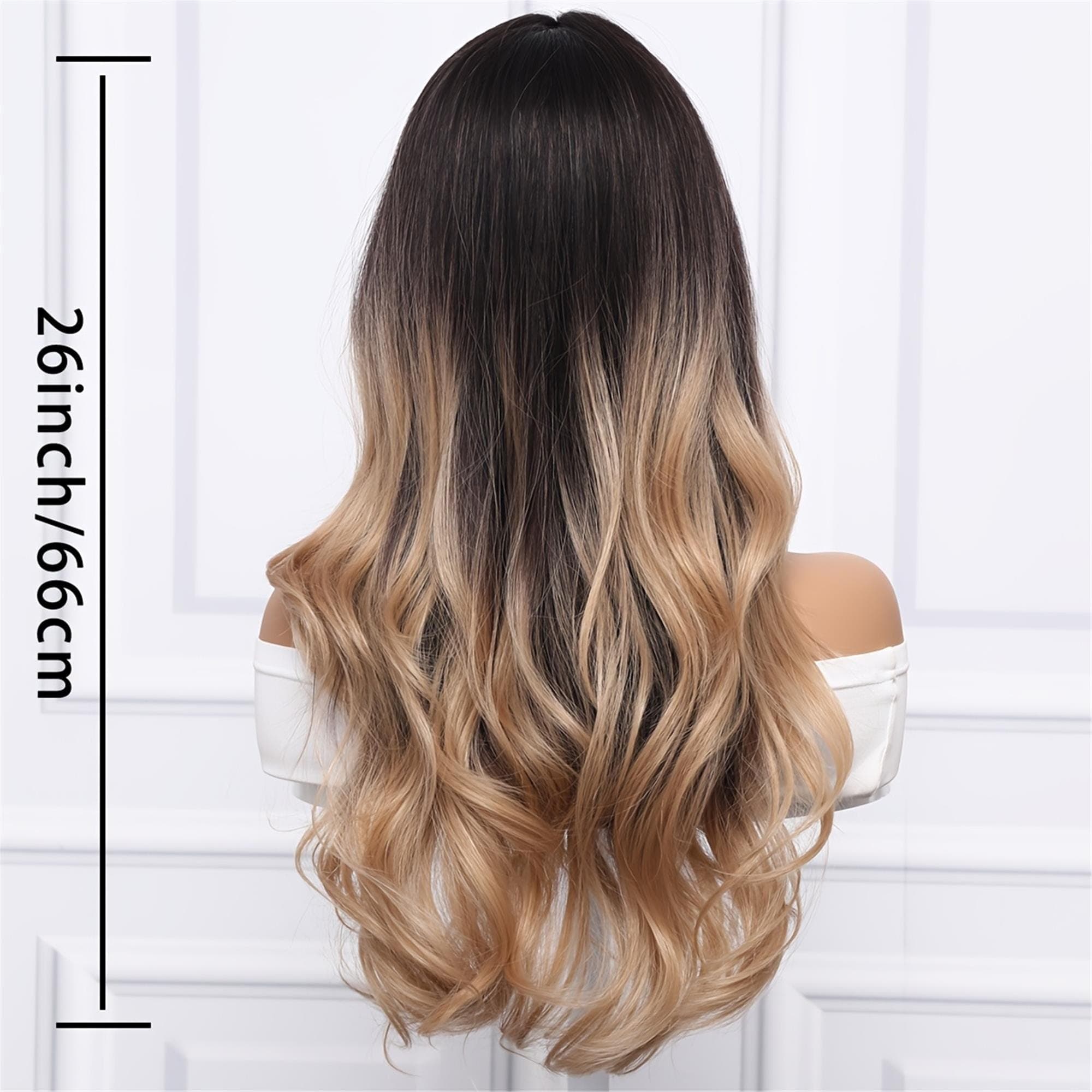 Wavy Brown Dark Blonde Voluminous Wig Perfect for Everyday Use!! - Thumbnail 5