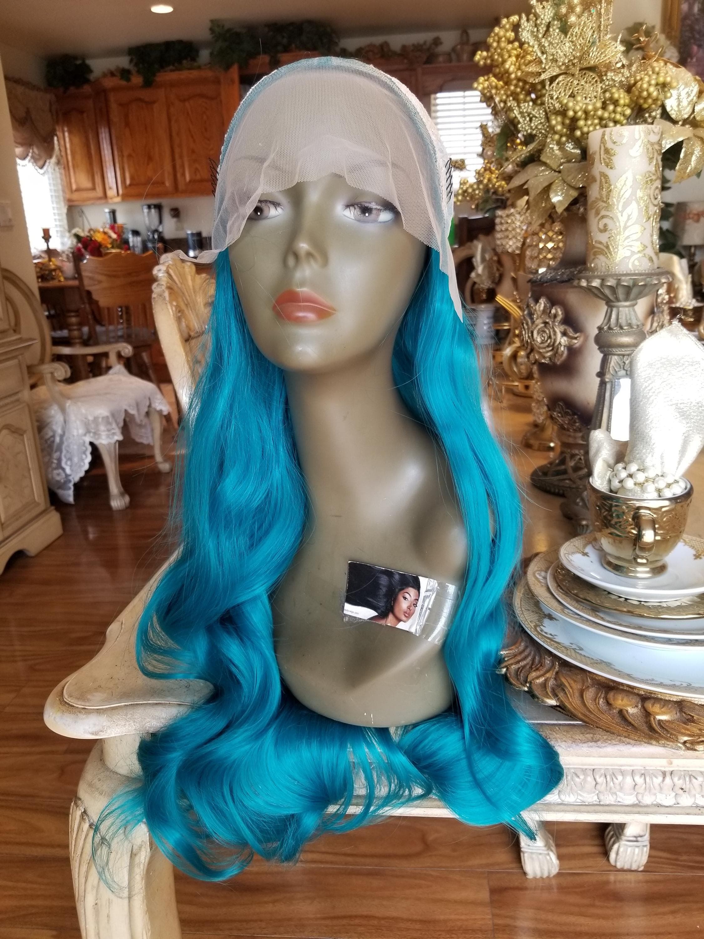 Turquoise Beautiful Lace Front Wig!! - Thumbnail 3