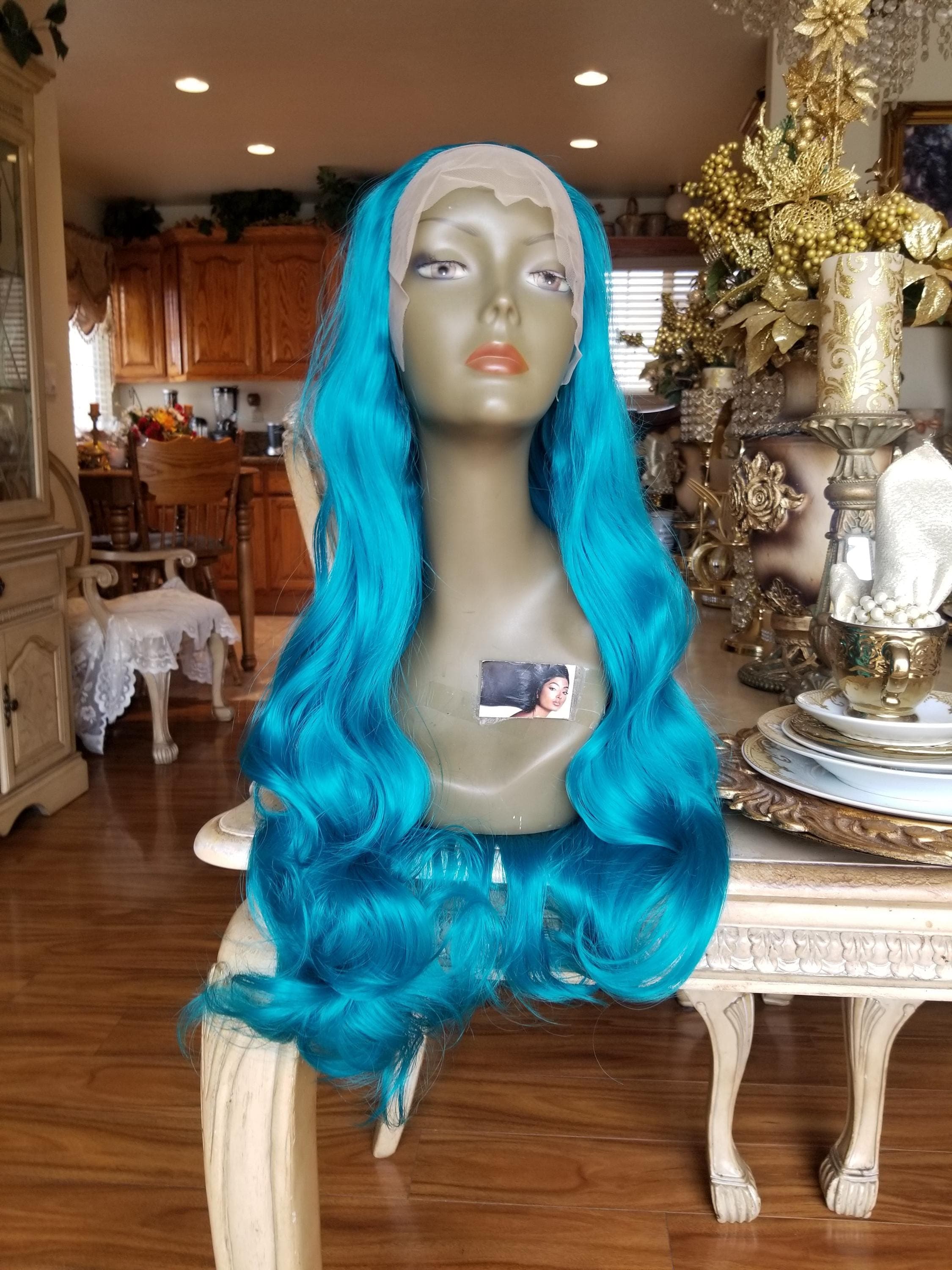 Turquoise Beautiful Lace Front Wig!! - Thumbnail 4