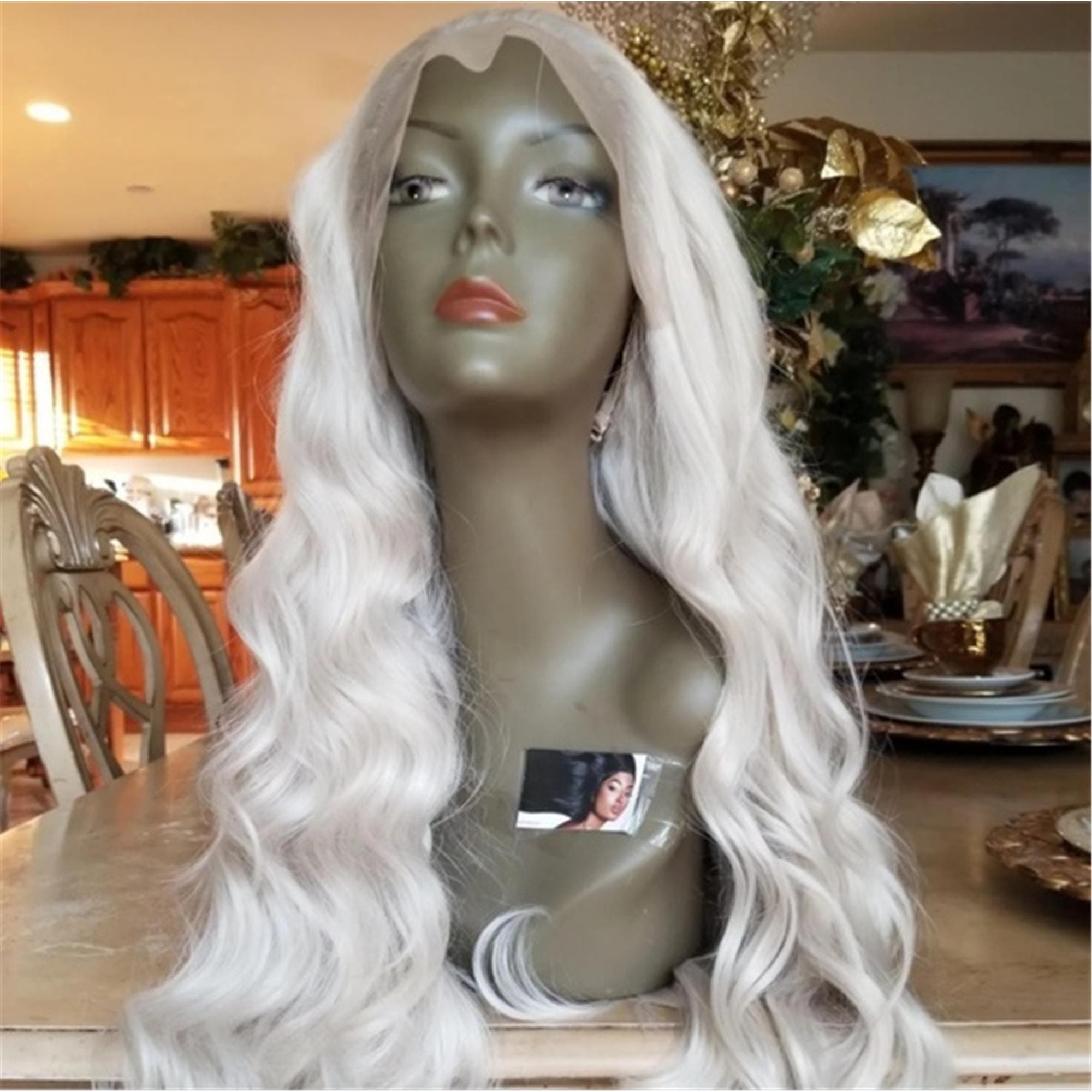 Pale Blonde Lace Front Wig - Thumbnail 2
