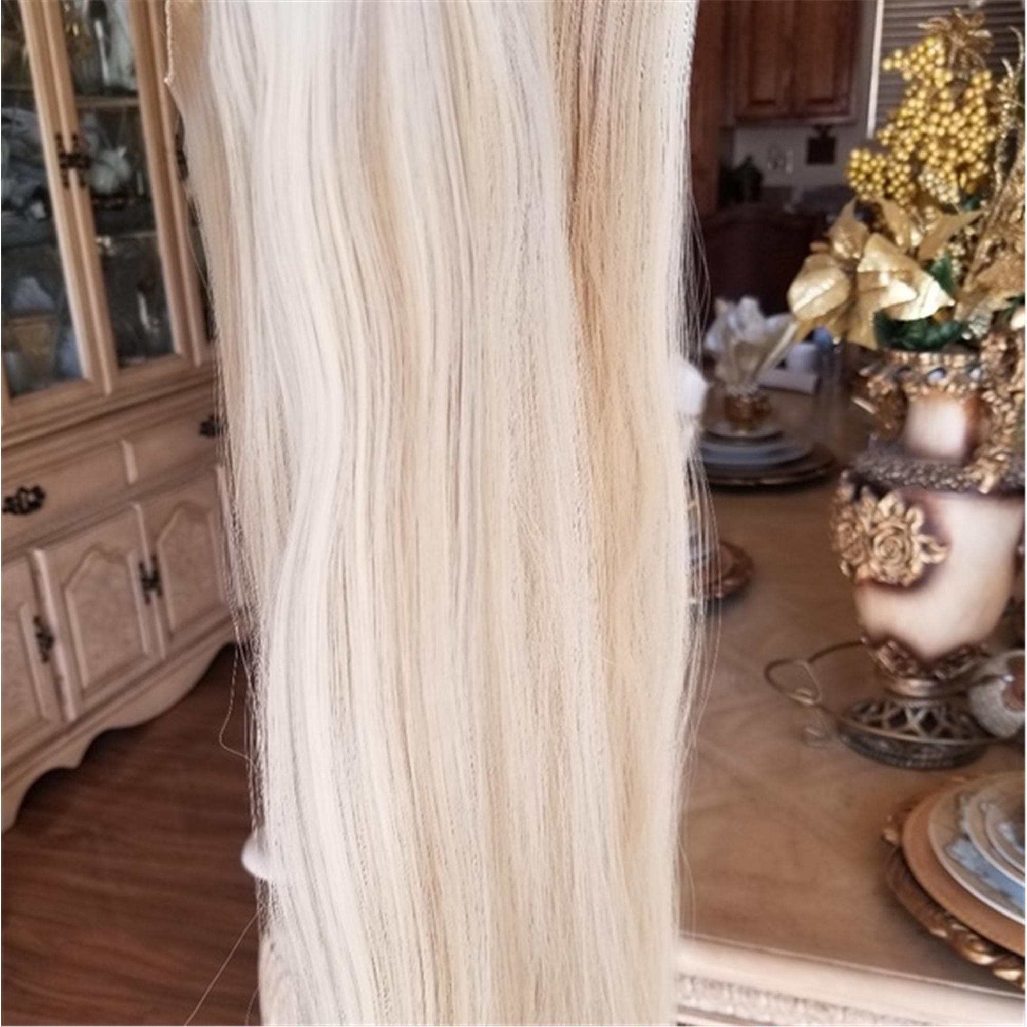 Ash Bleach Blonde Full Head Clip in Extension - Thumbnail 7