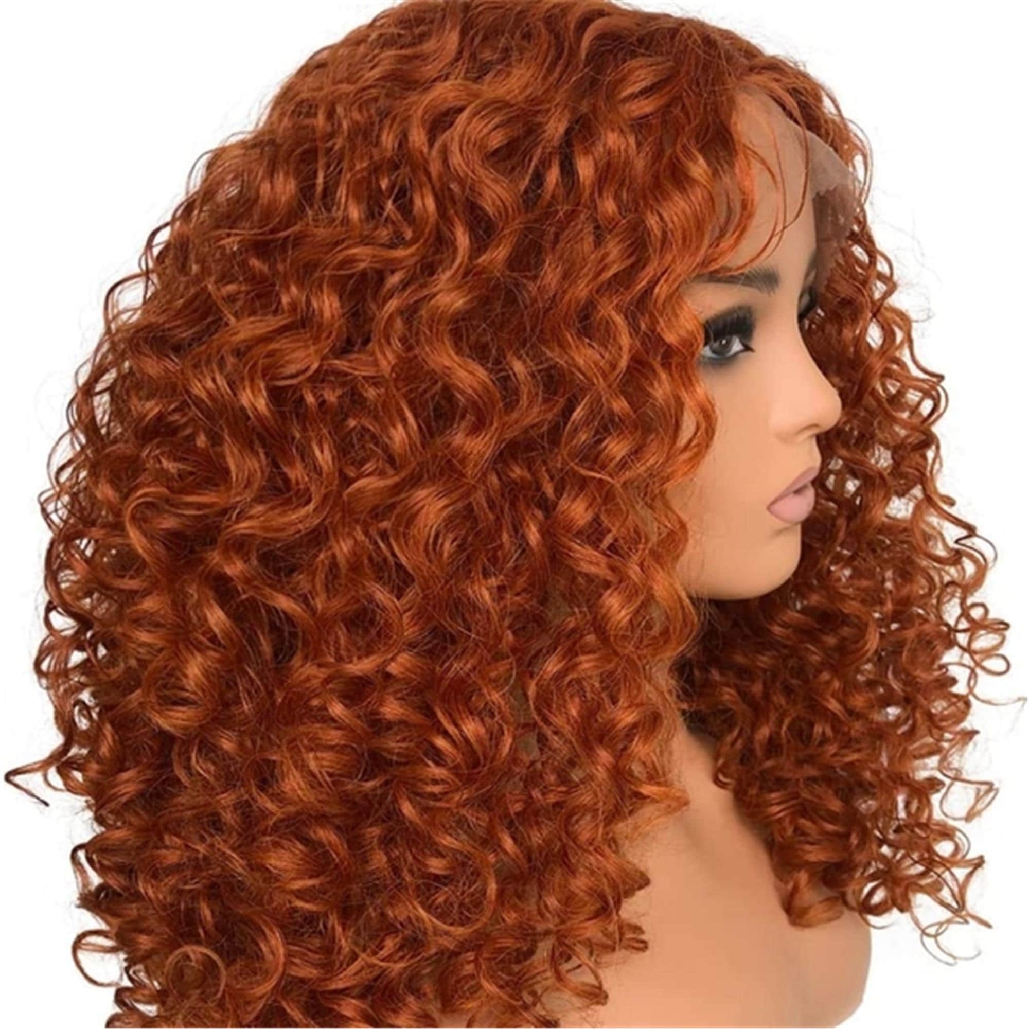 Ginger Copper Curly Red Beauty Lace Front Wig - Thumbnail 4