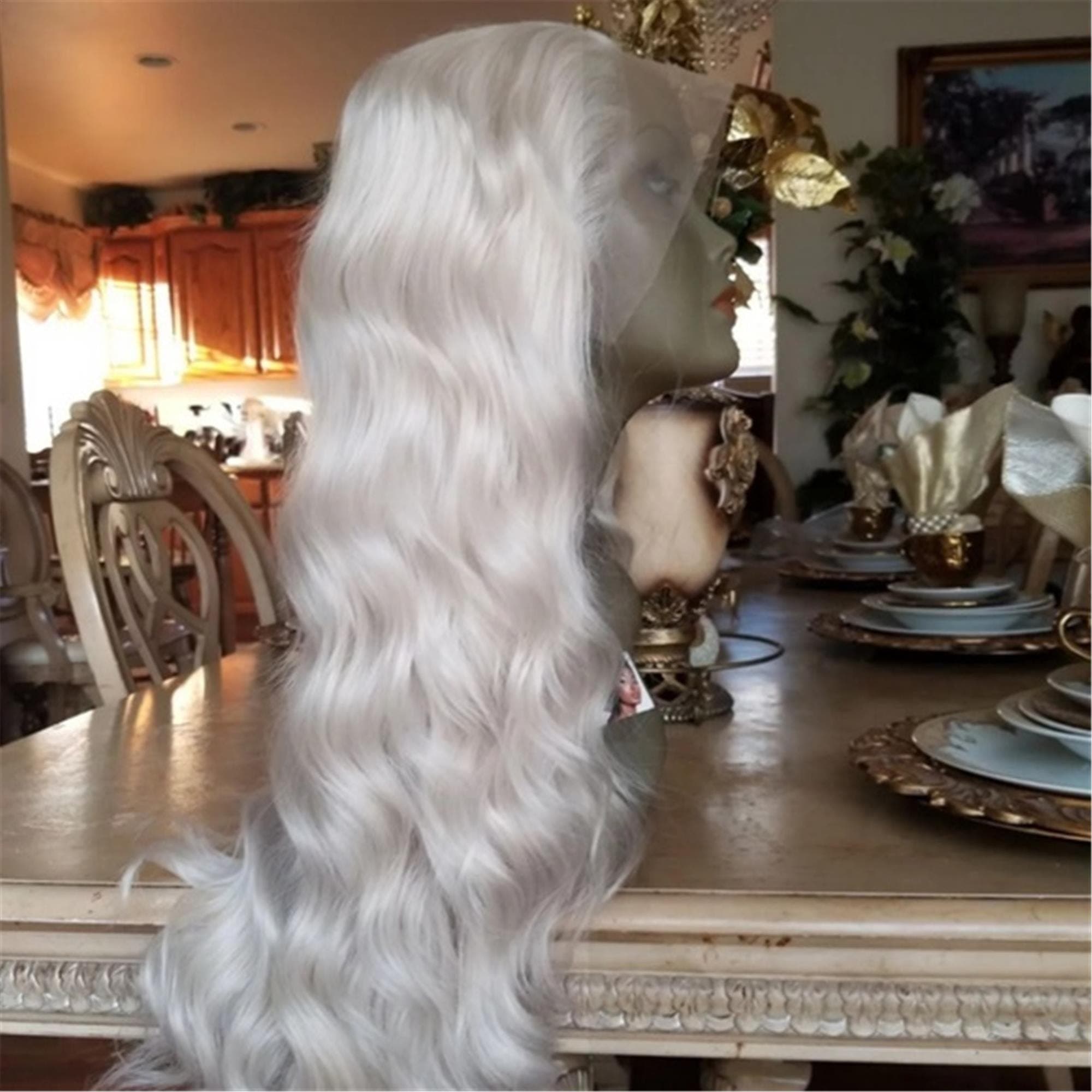 Pale Blonde Lace Front Wig - Thumbnail 3
