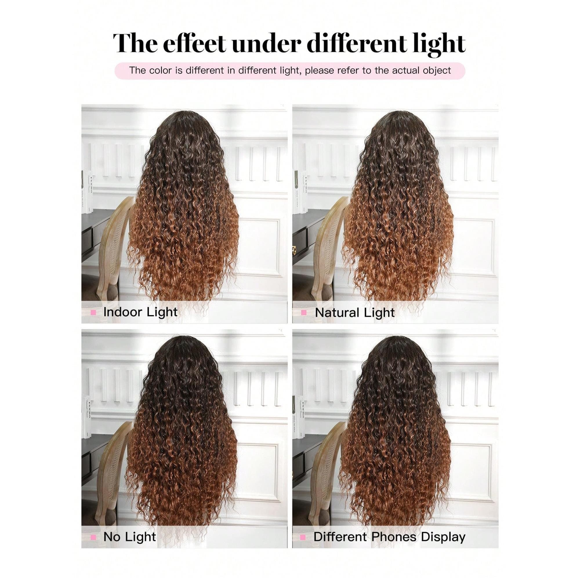 LocalLong Small To Medium Curls Multi-Level Hairstyle Synthetic Natural Looking Wigs Lace Front Wigs 13*4 Hand Woven Lace Chemical Fiber - Thumbnail 8