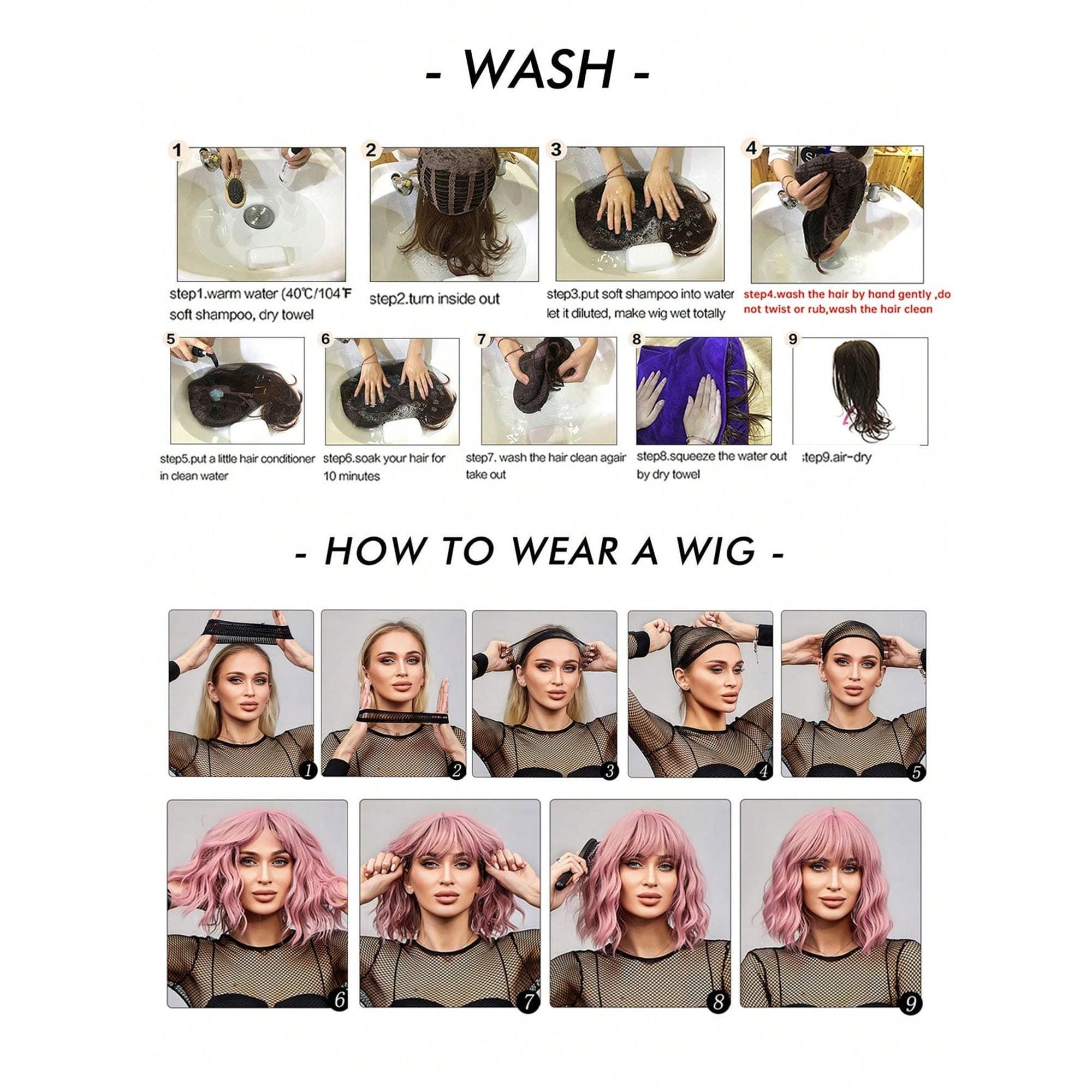 LocalLong Small To Medium Curls Multi-Level Hairstyle Synthetic Natural Looking Wigs Lace Front Wigs 13*4 Hand Woven Lace Chemical Fiber - Thumbnail 9