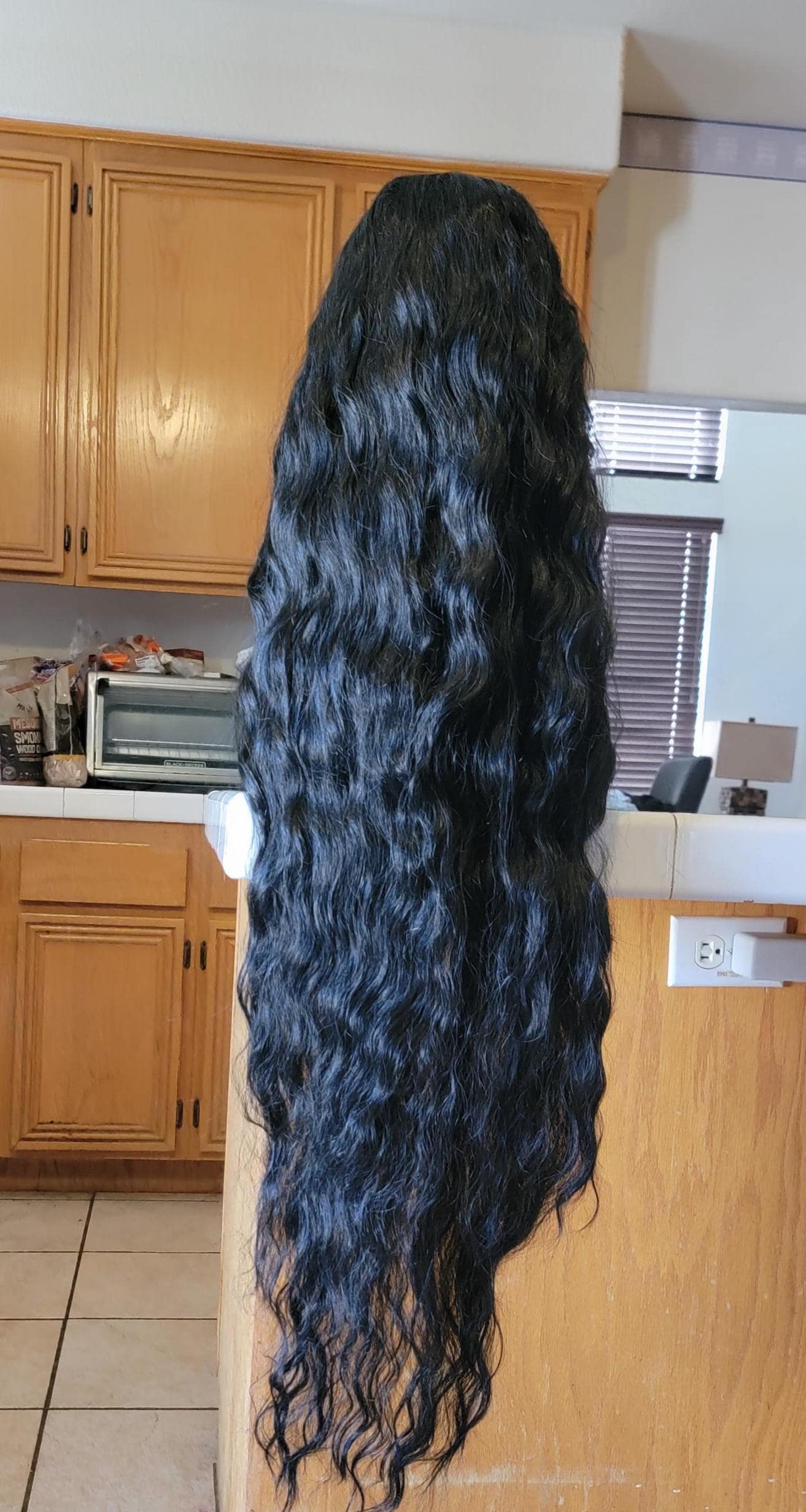 Black Wavy Beauty Lace Front Wig 38-40 inches!!
