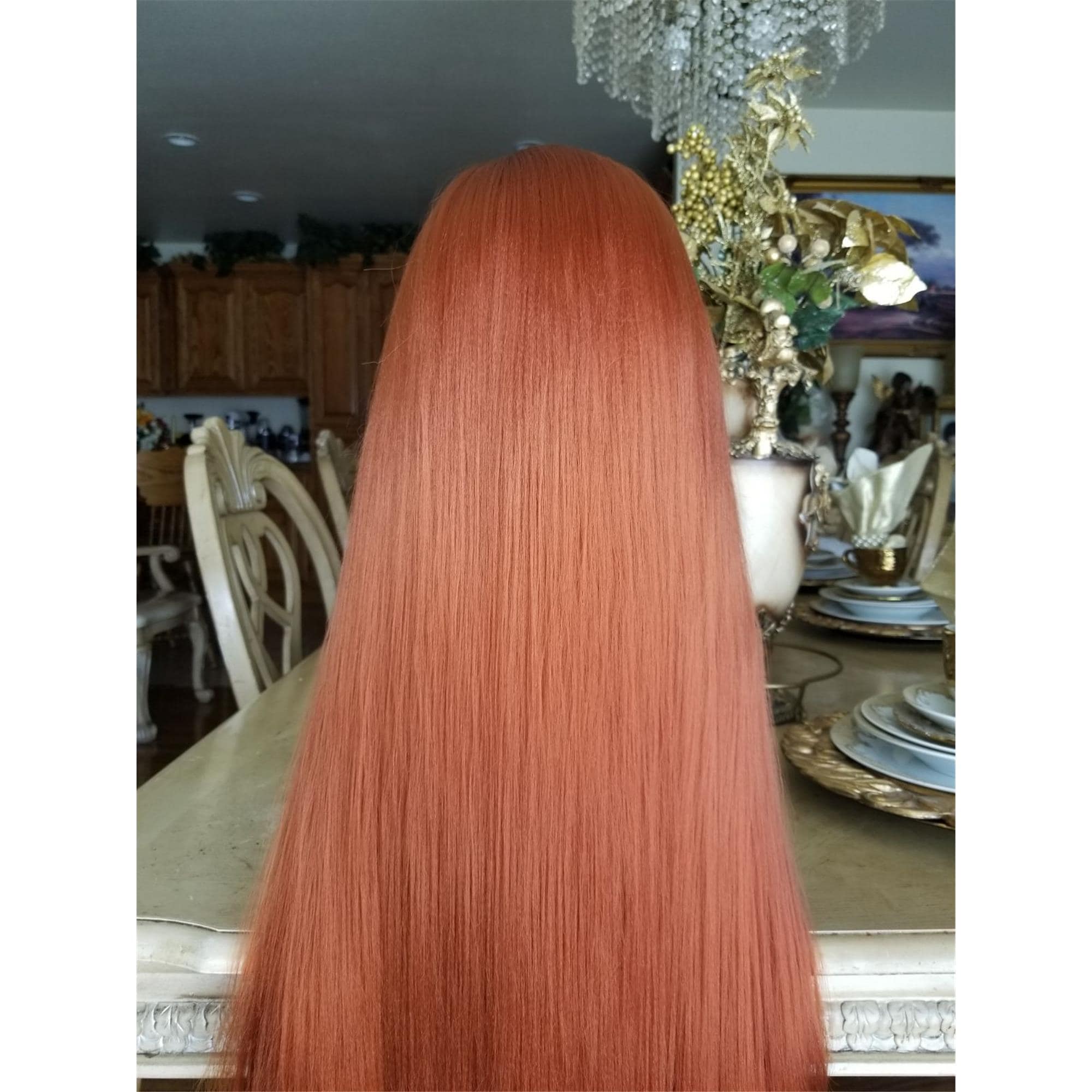 Copper Orange Red Lace Front Wig - Thumbnail 2