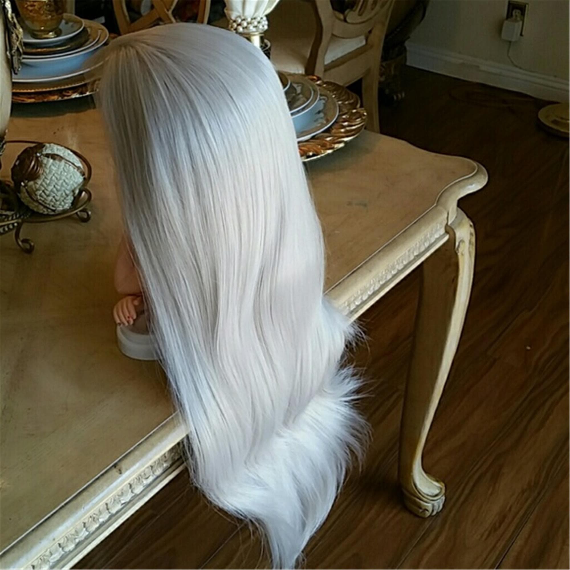 Silver Ash Blonde Beauty Waves Wig 22-24 inches!! - Thumbnail 2
